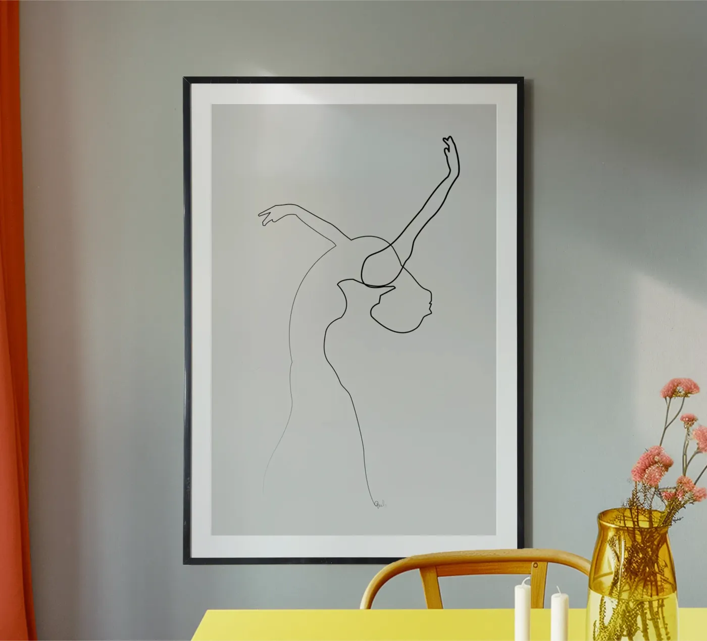 One Line Dancer poster by Quibe