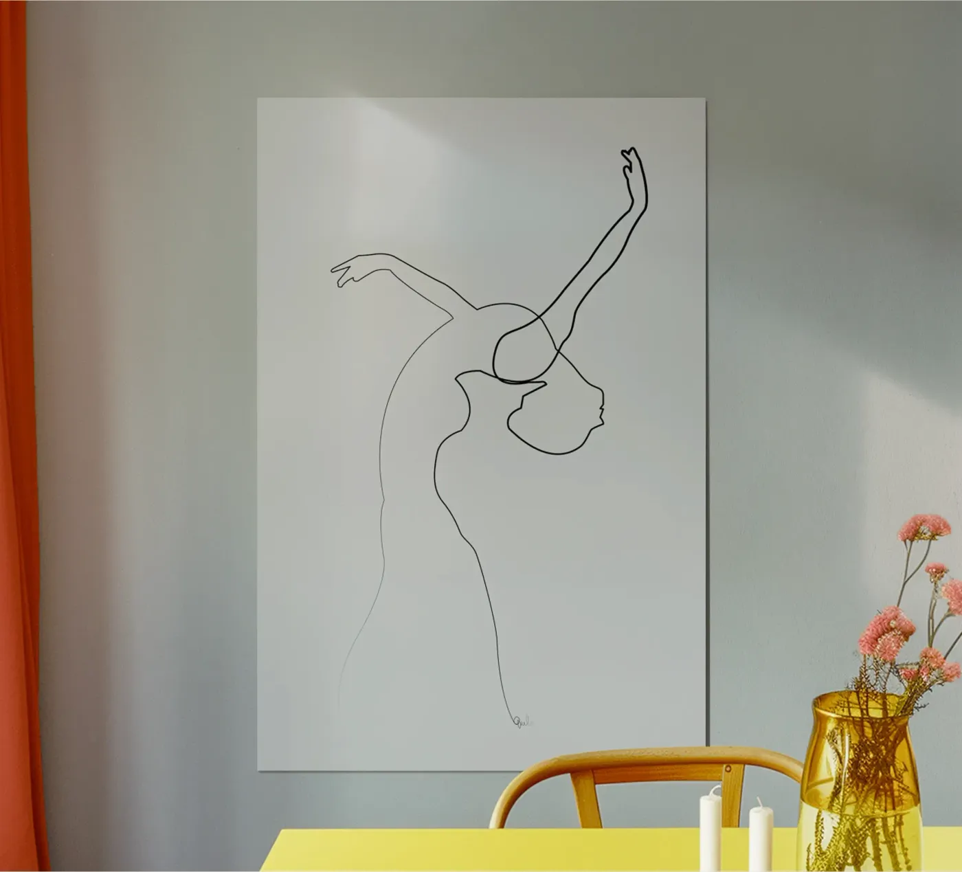 One Line Dancer poster by Quibe