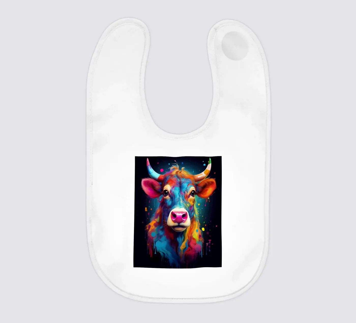 Cow baby bib by Art Unleashed