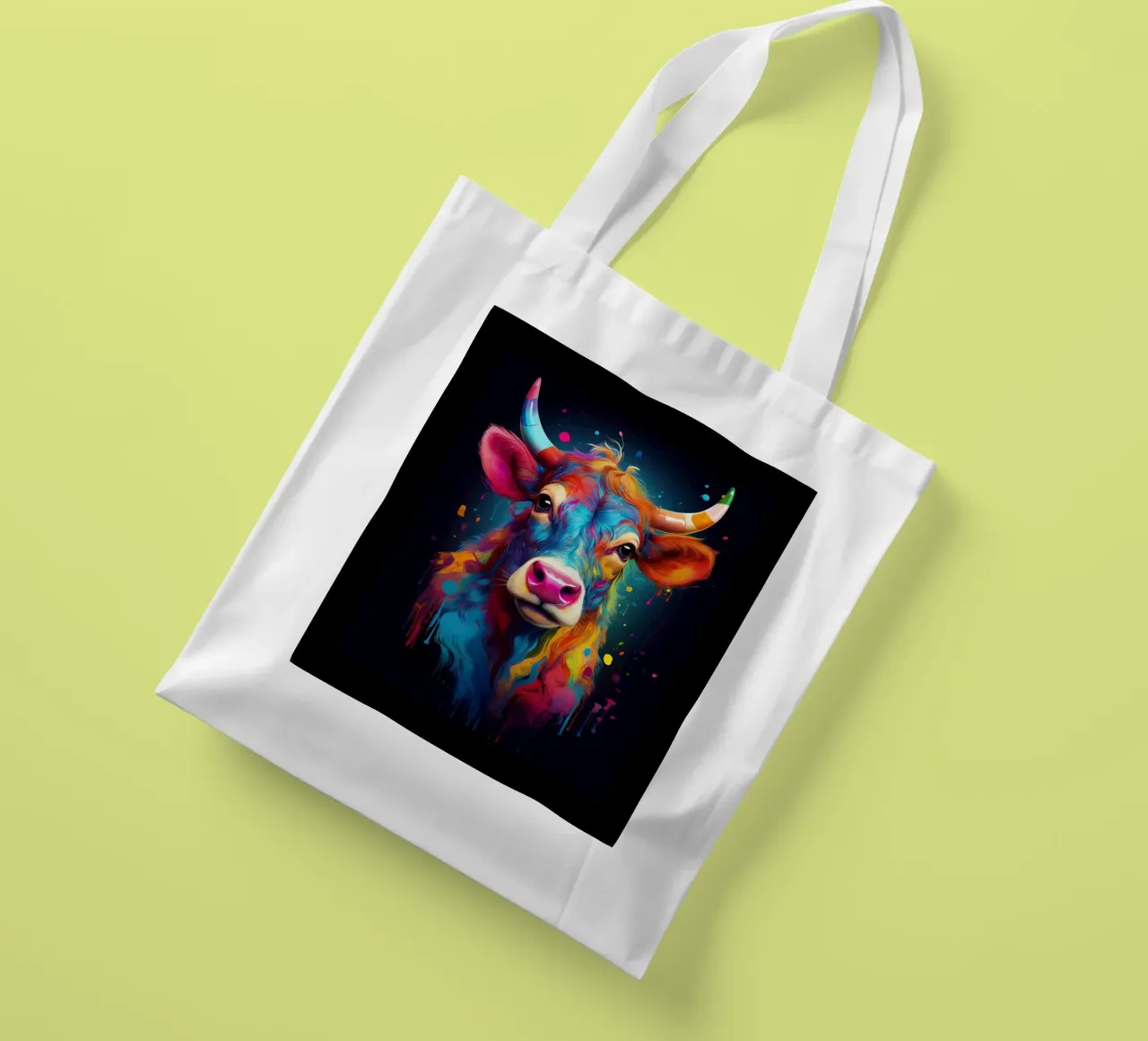 Cow Jutebeutel von Art Unleashed