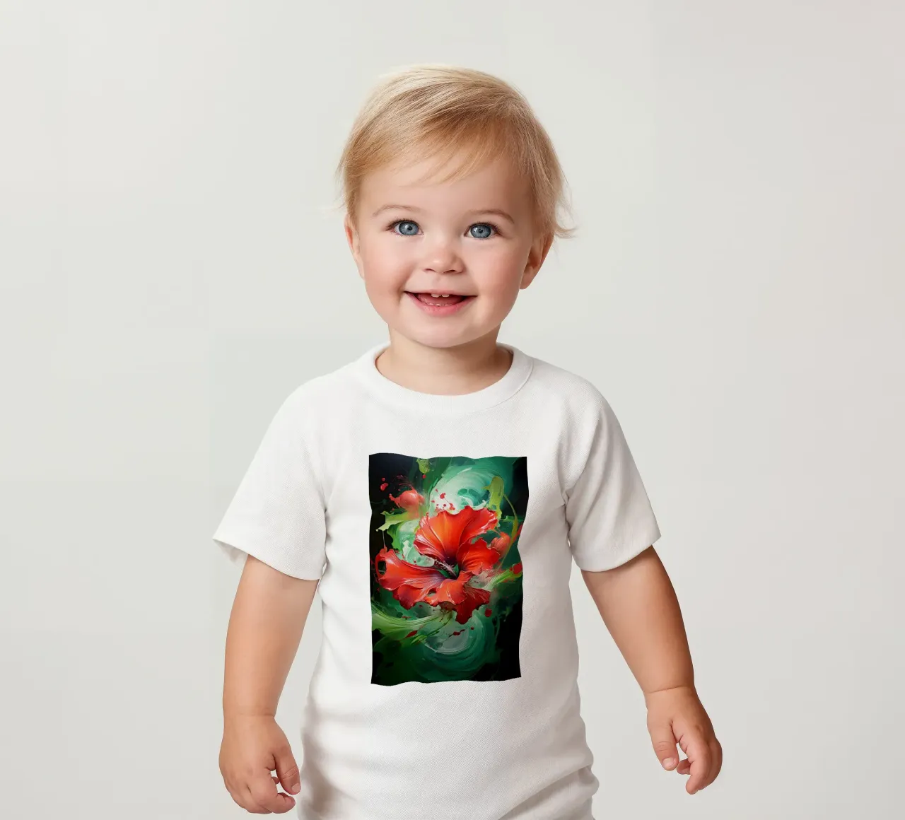 Hibiscus maglietta neonato da Art Unleashed