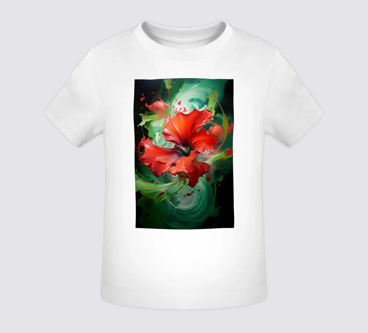 Hibiscus maglietta neonato da Art Unleashed