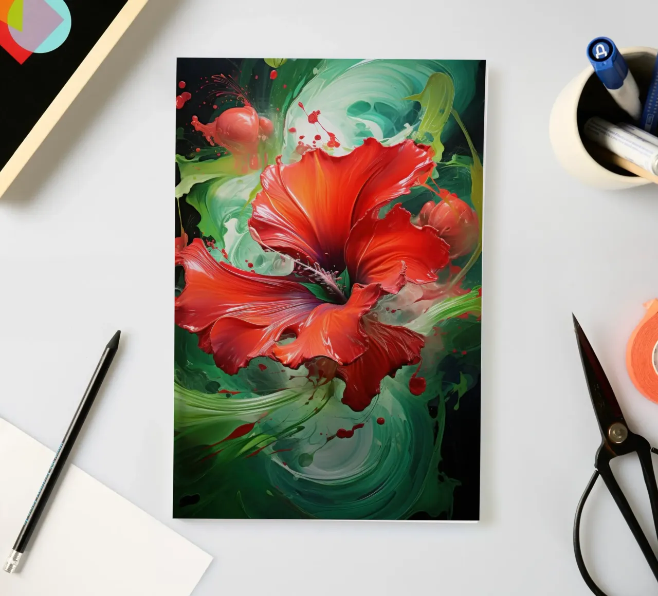 Hibiscus notebook by Art Unleashed