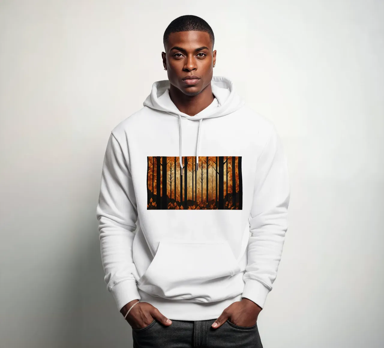 Trees felpa con cappuccio da Art Unleashed