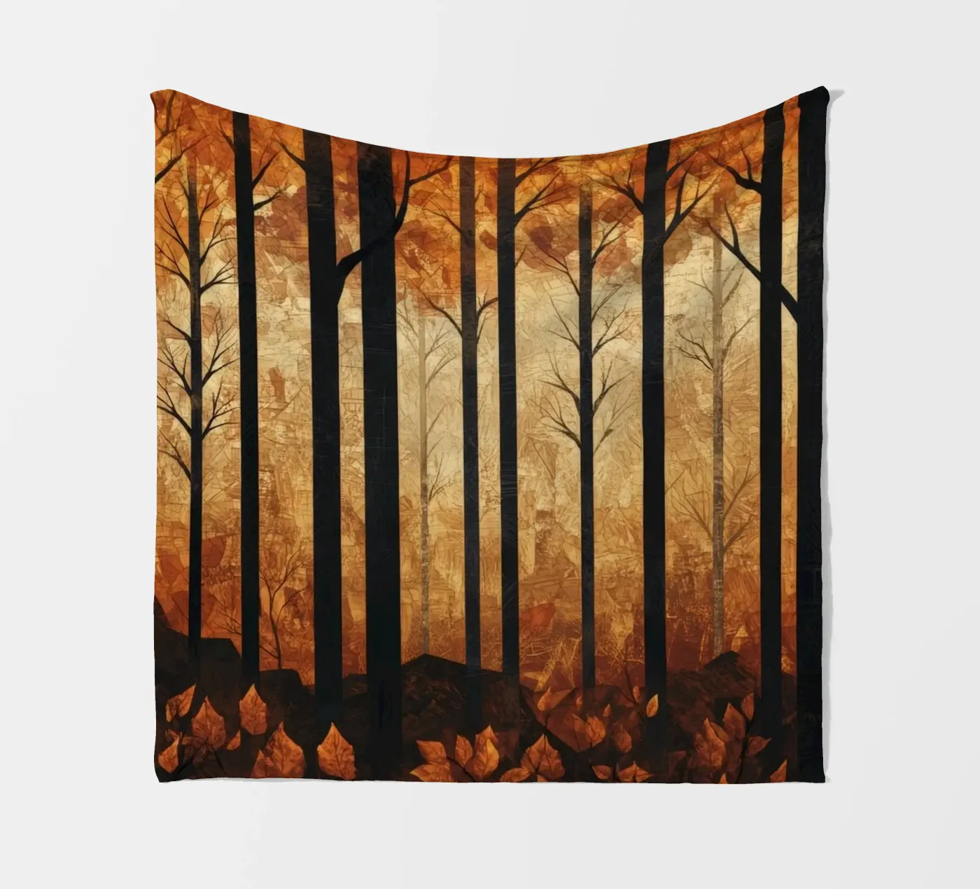 Trees fleece blanket by Art Unleashed