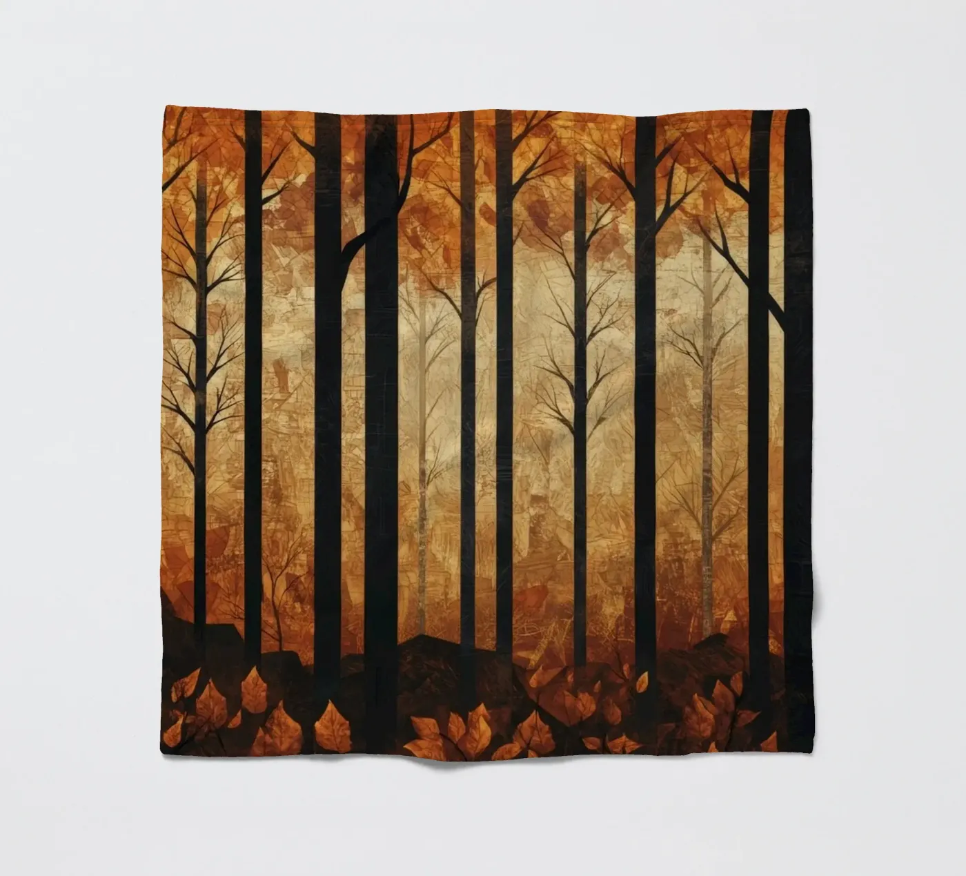 Trees fleece blanket by Art Unleashed