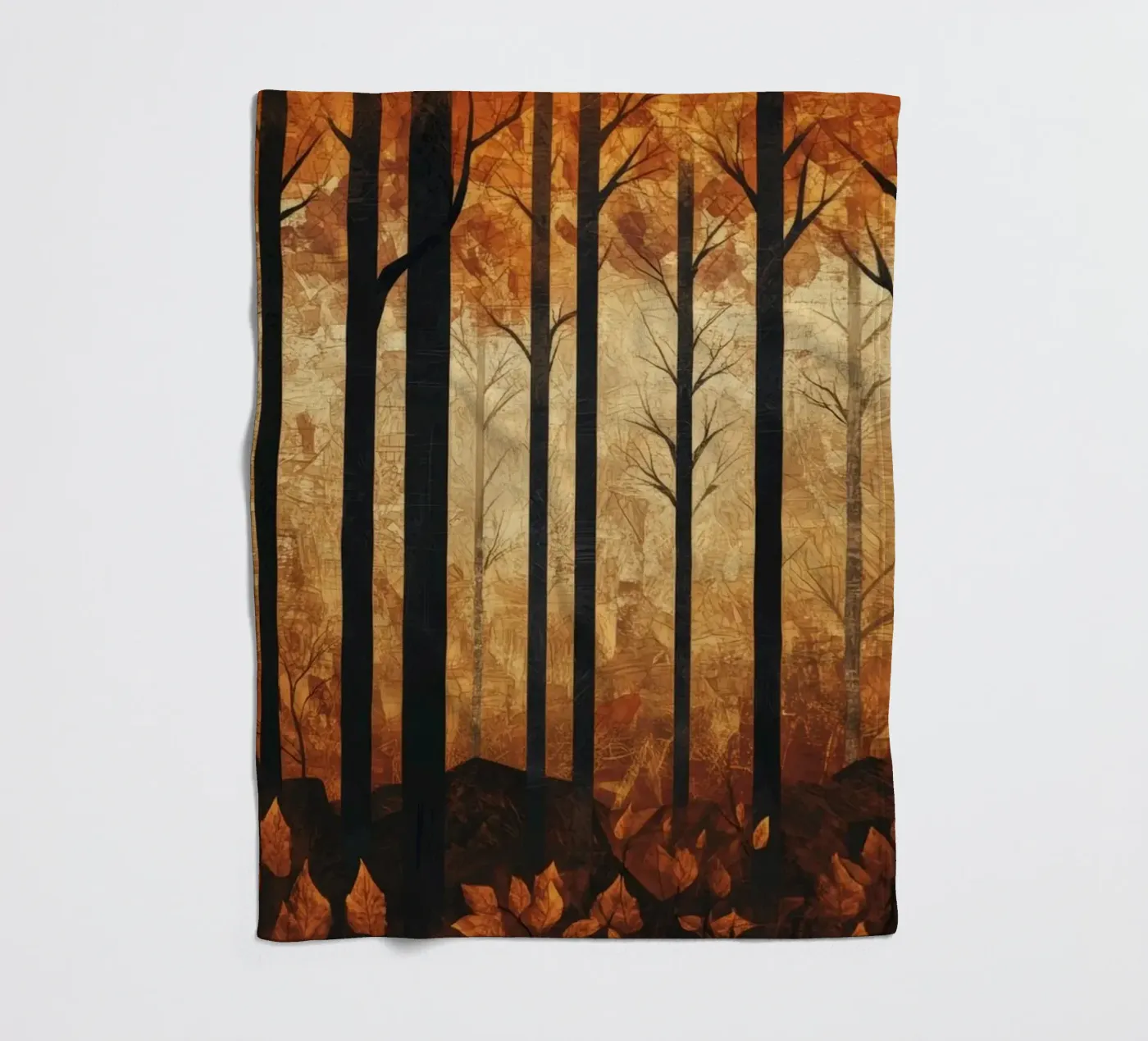 Trees fleece blanket by Art Unleashed