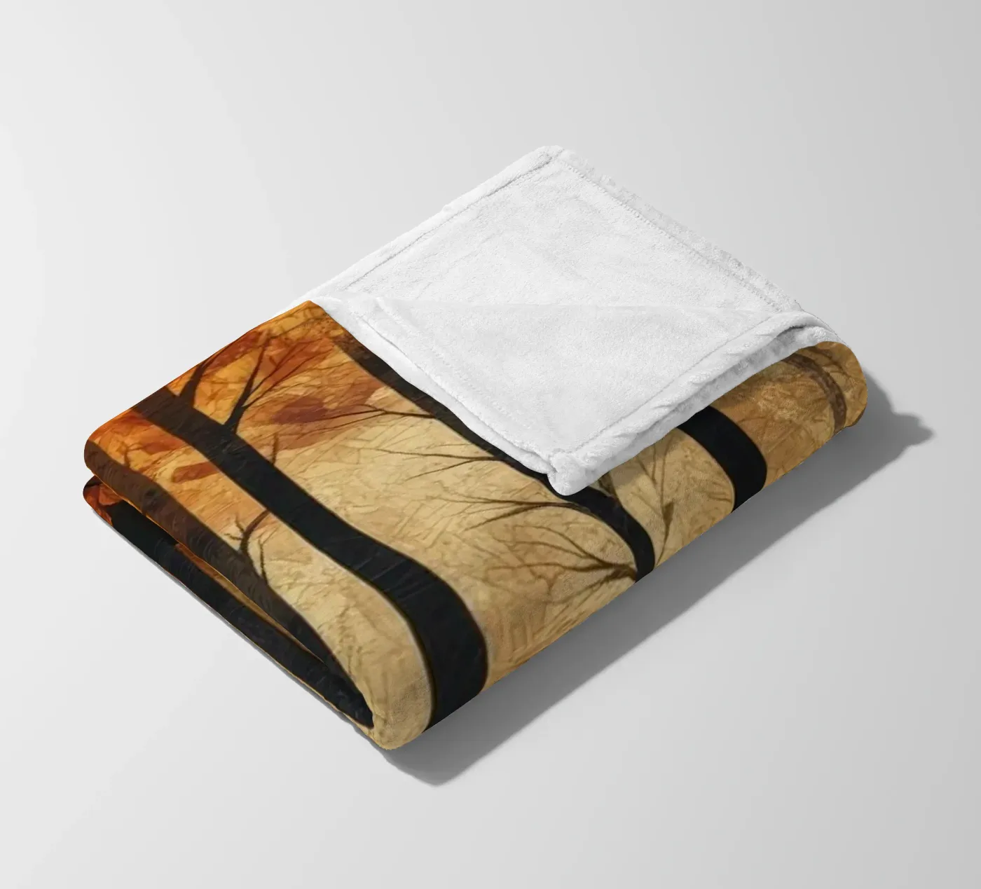 Trees fleece blanket by Art Unleashed