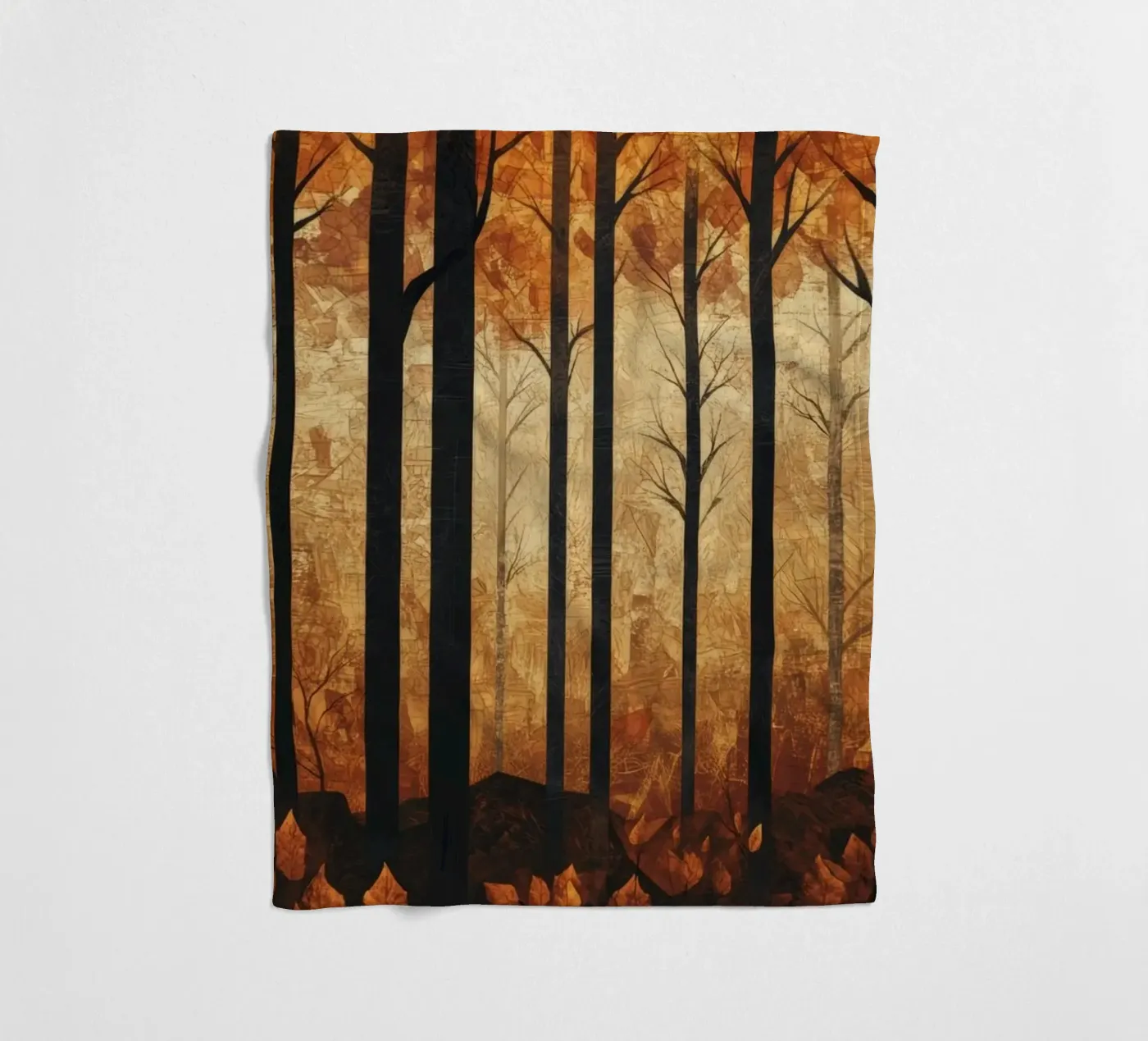 Trees fleece blanket by Art Unleashed
