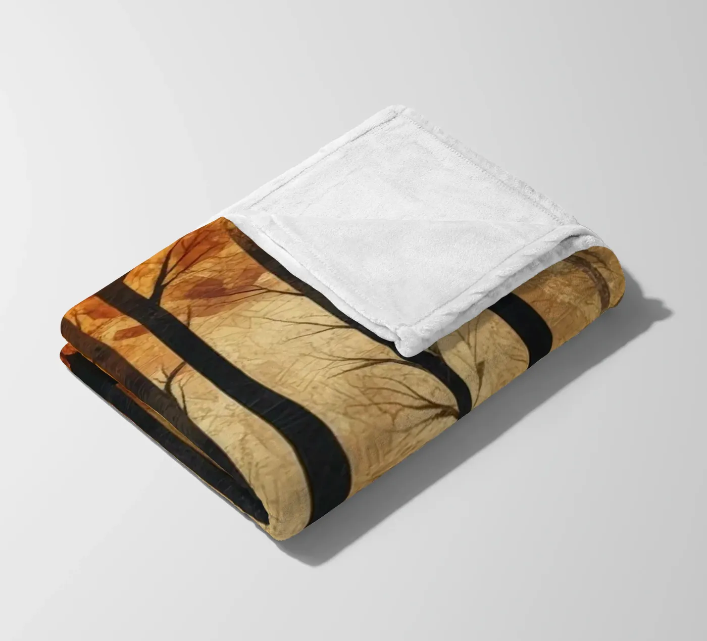 Trees fleece blanket by Art Unleashed