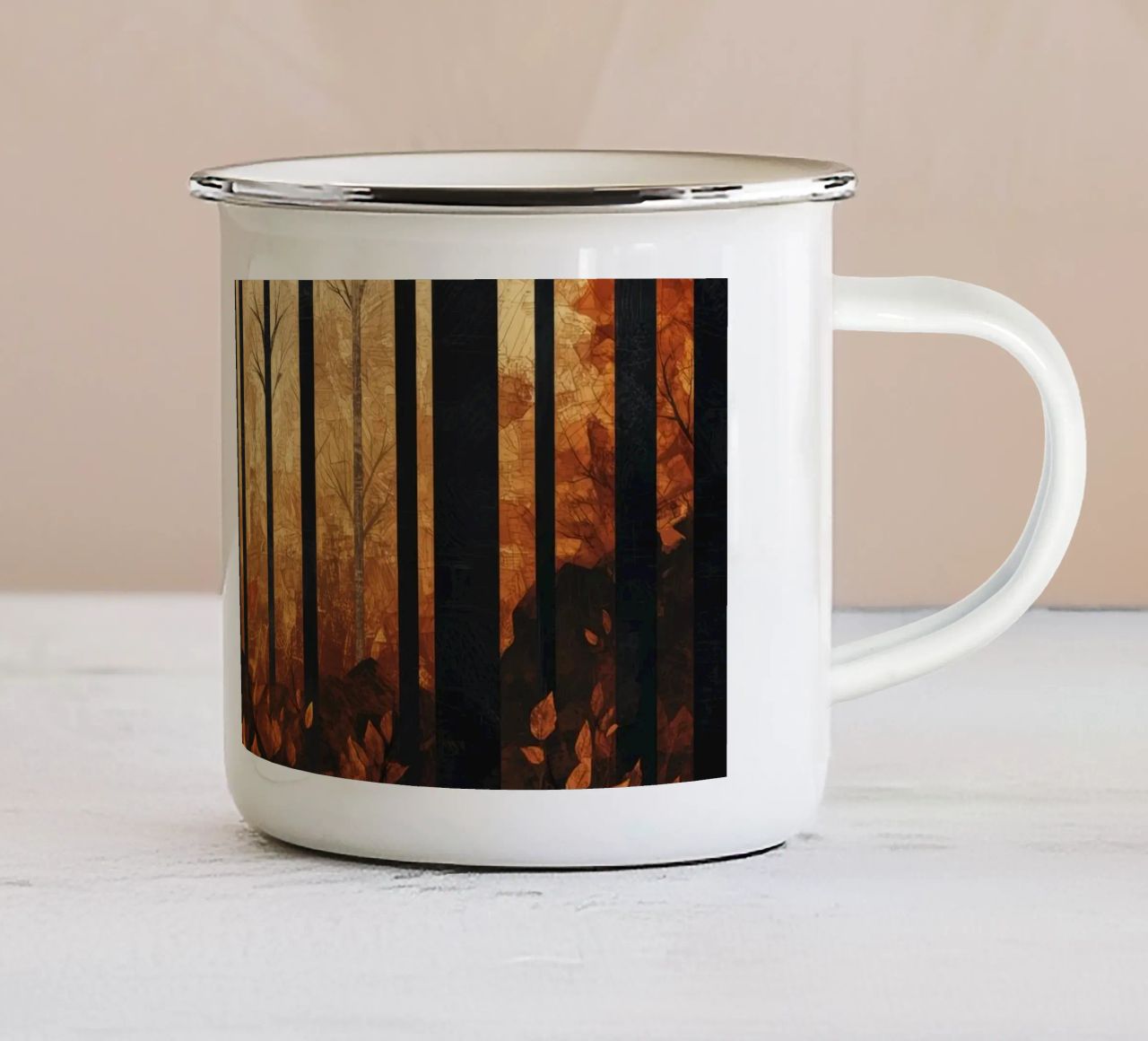 Trees tazza in smalto da Art Unleashed