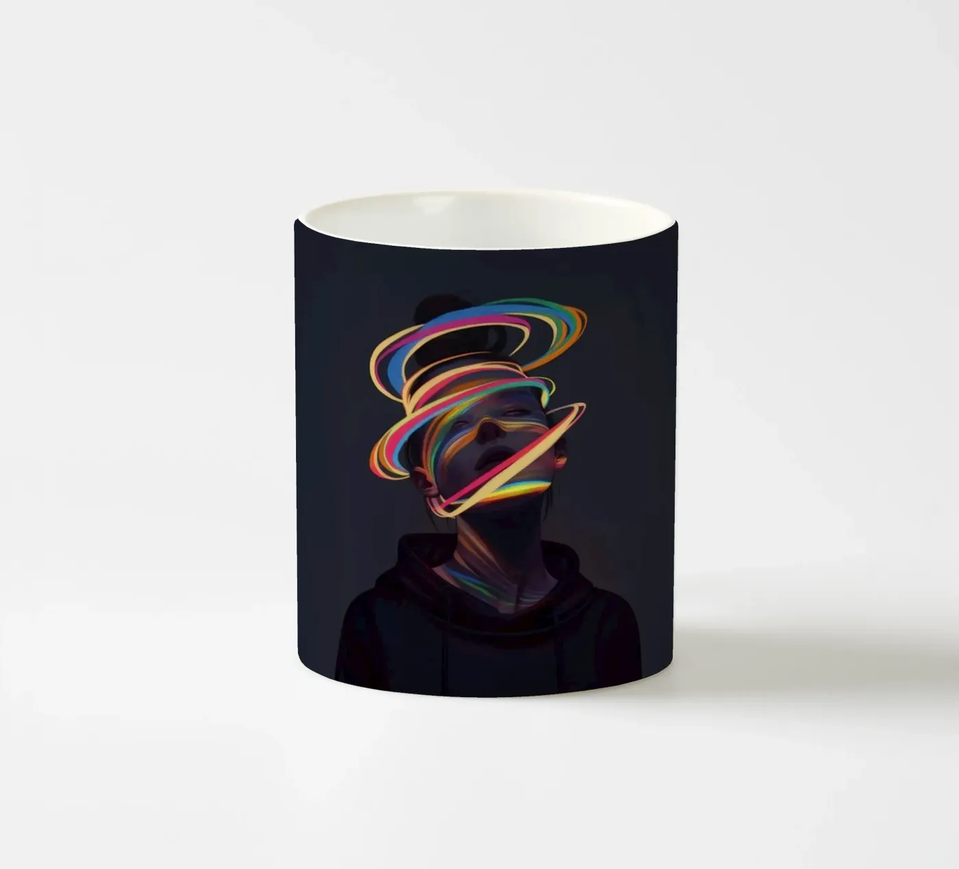 Spin ceramic mug by Art Unleashed