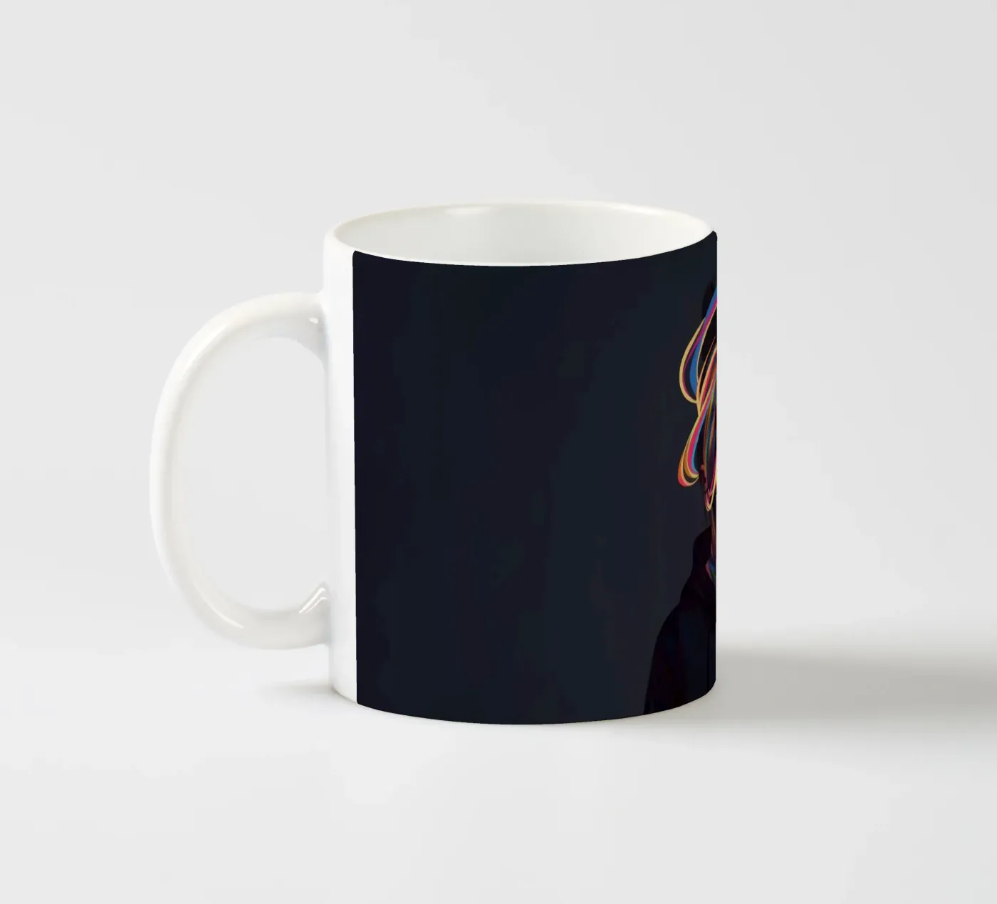 Spin ceramic mug by Art Unleashed