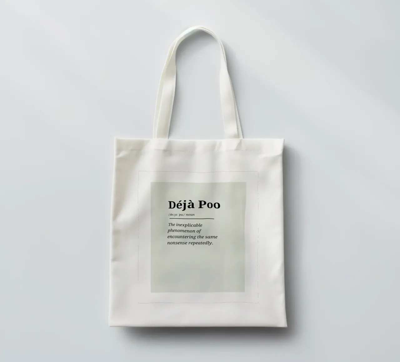 Déjà Poo #3 - Typography Print borsa in juta da Hightown Words