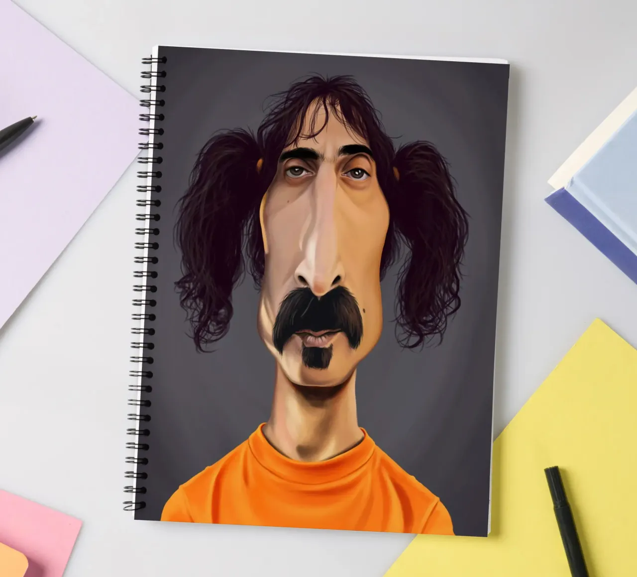 Frank Zappa spiral notebook by Rob Art | Illustration