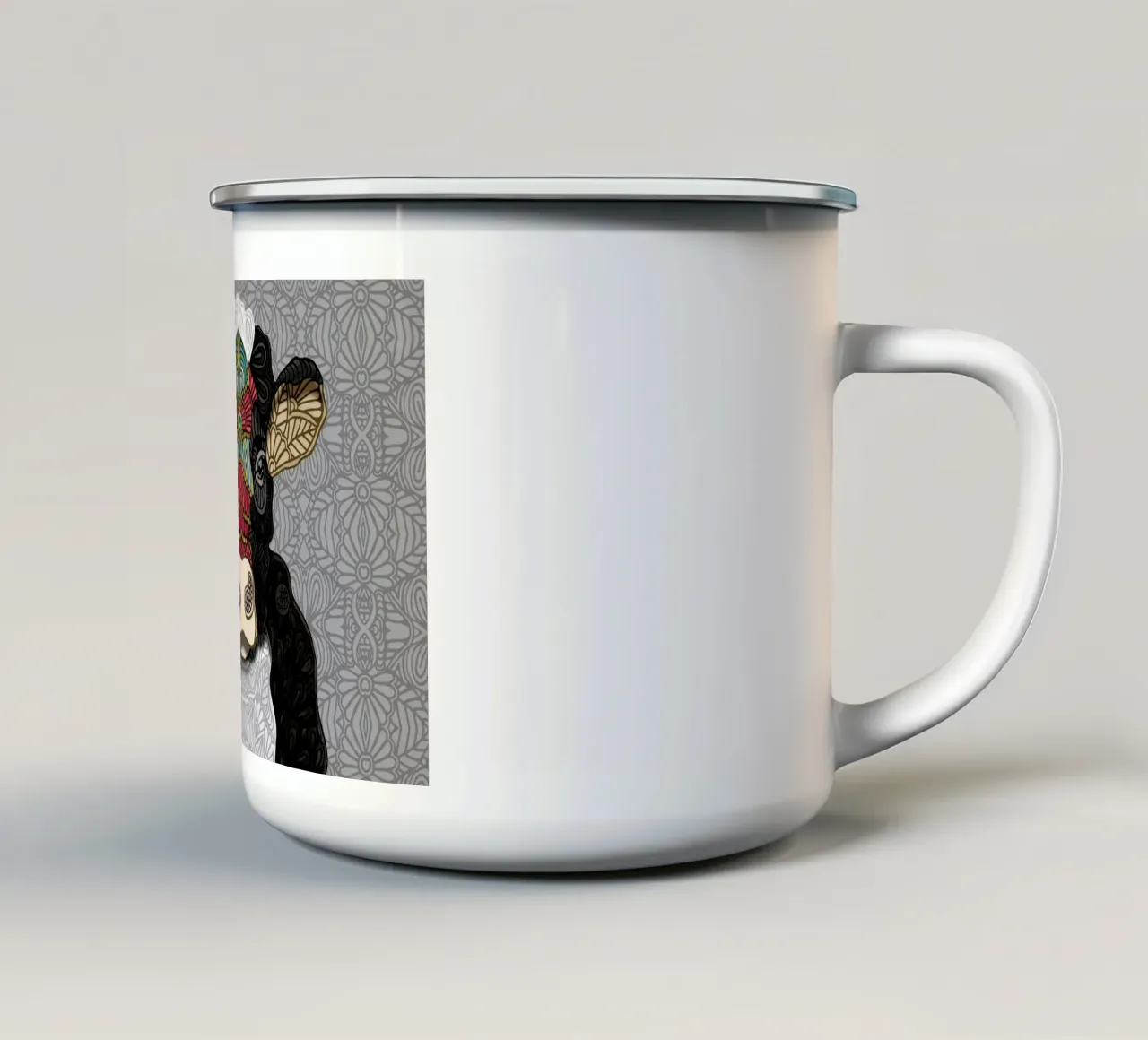 Bella - Holstein Cow tazza in smalto da Angelika Parker