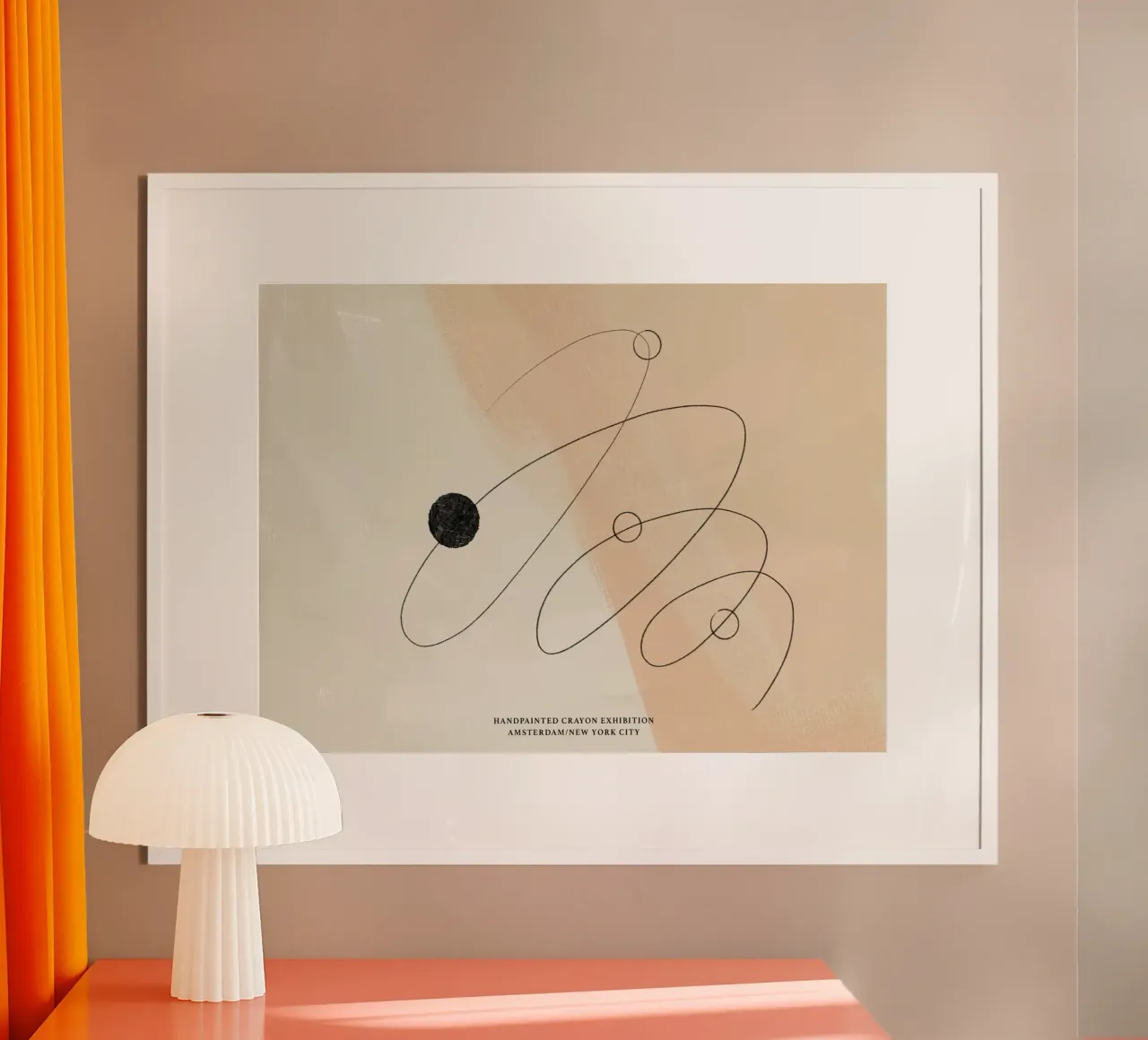 Crayon Exhibition poster con telaio in legno da treechild