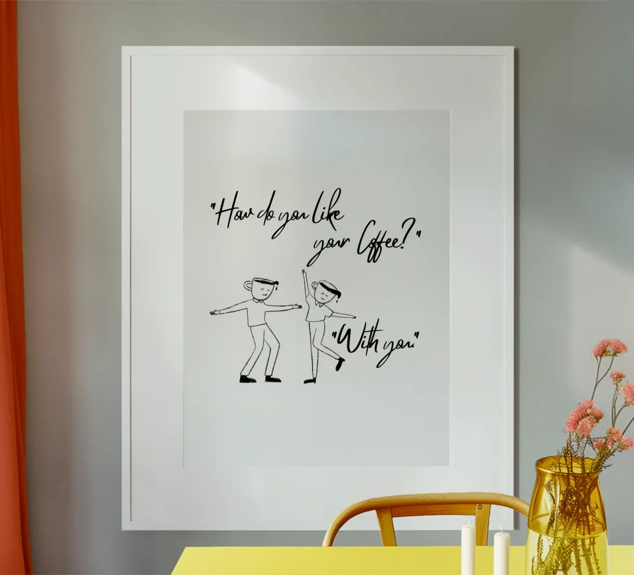 "Come ti piace il tuo caffè?". "Con te". poster da ArtDesign by KBK
