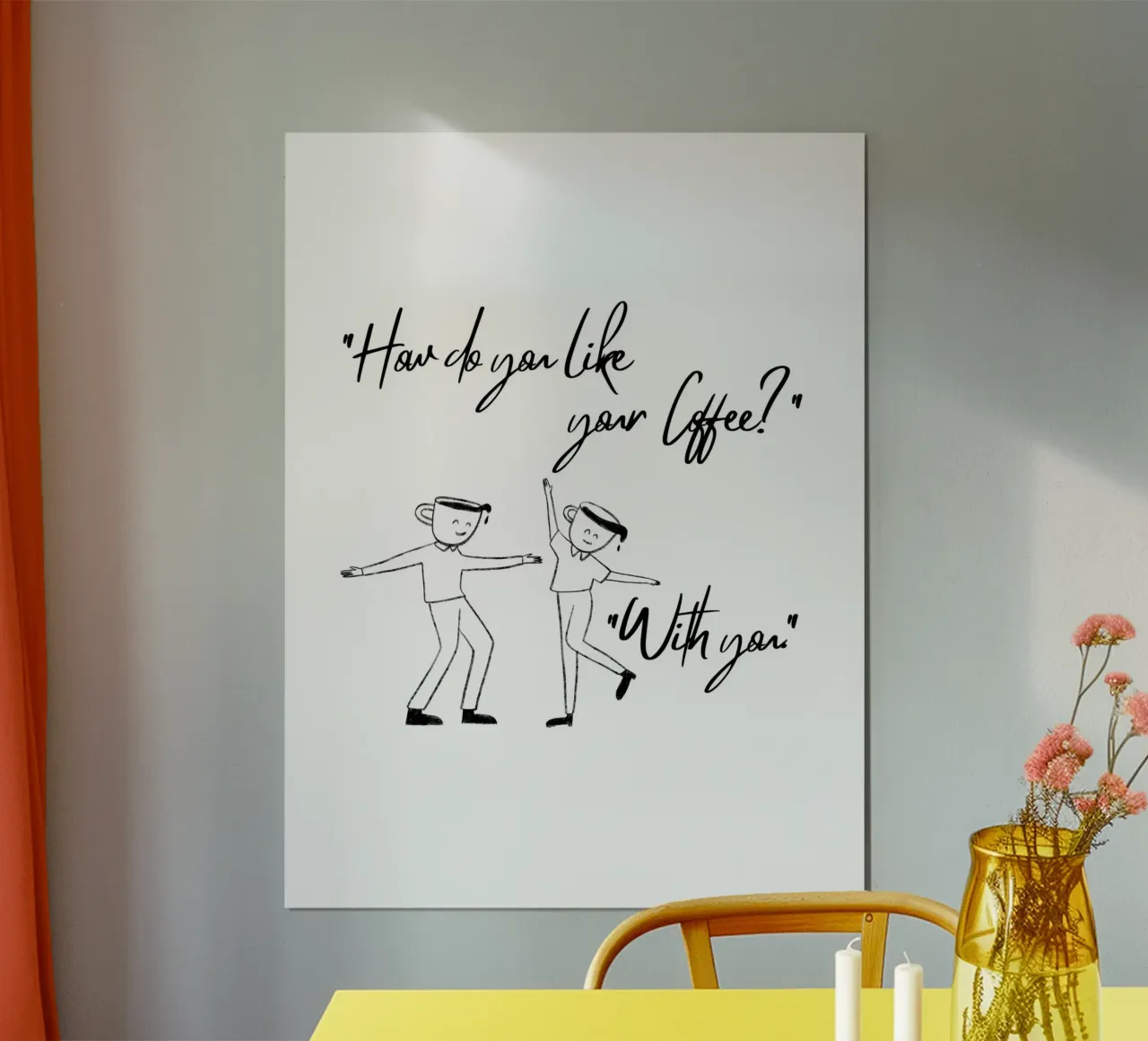 "Come ti piace il tuo caffè?". "Con te". poster da ArtDesign by KBK
