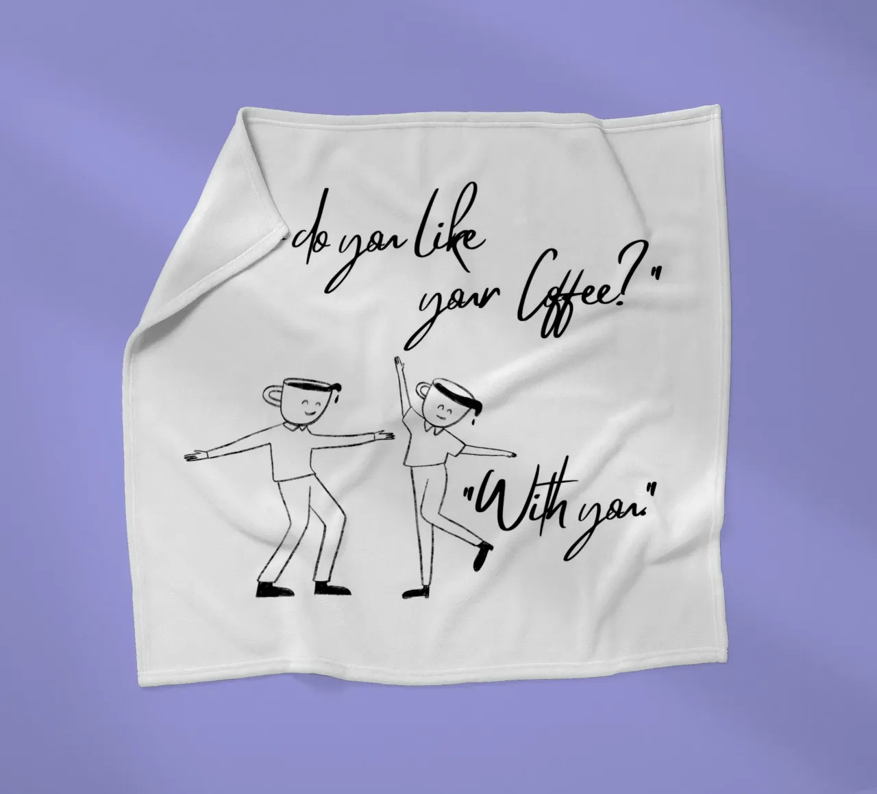 "Come ti piace il tuo caffè?". "Con te". coperta in pile da ArtDesign by KBK