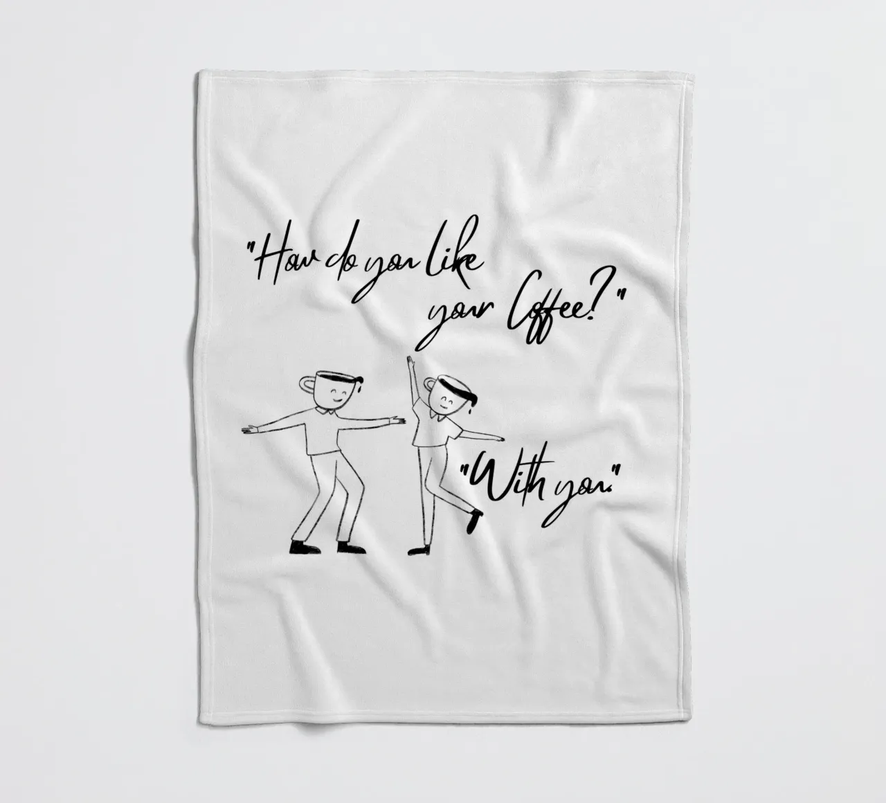 "Come ti piace il tuo caffè?". "Con te". coperta in pile da ArtDesign by KBK