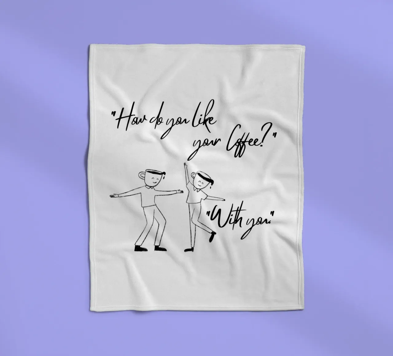 "Come ti piace il tuo caffè?". "Con te". coperta in pile da ArtDesign by KBK