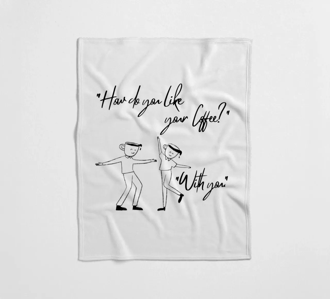 "Come ti piace il tuo caffè?". "Con te". coperta in pile da ArtDesign by KBK
