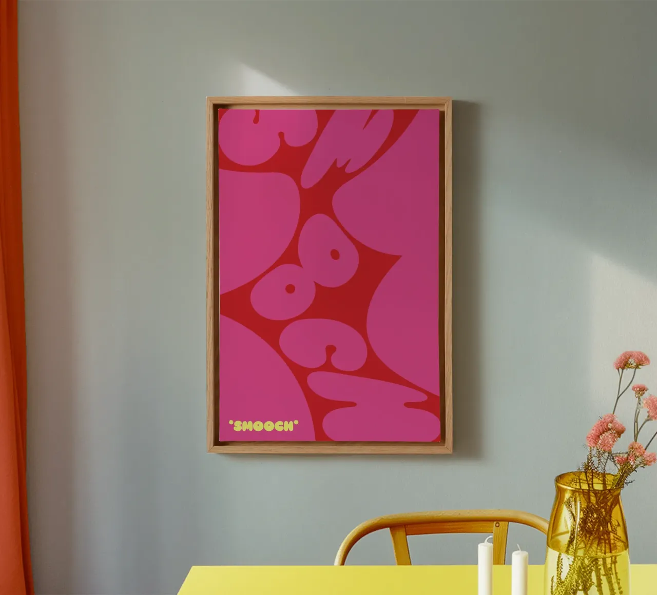 smooch canvas met Baklijst van Laura Saggau