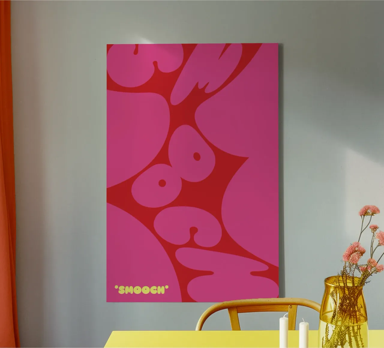 smooch canvas met Baklijst van Laura Saggau