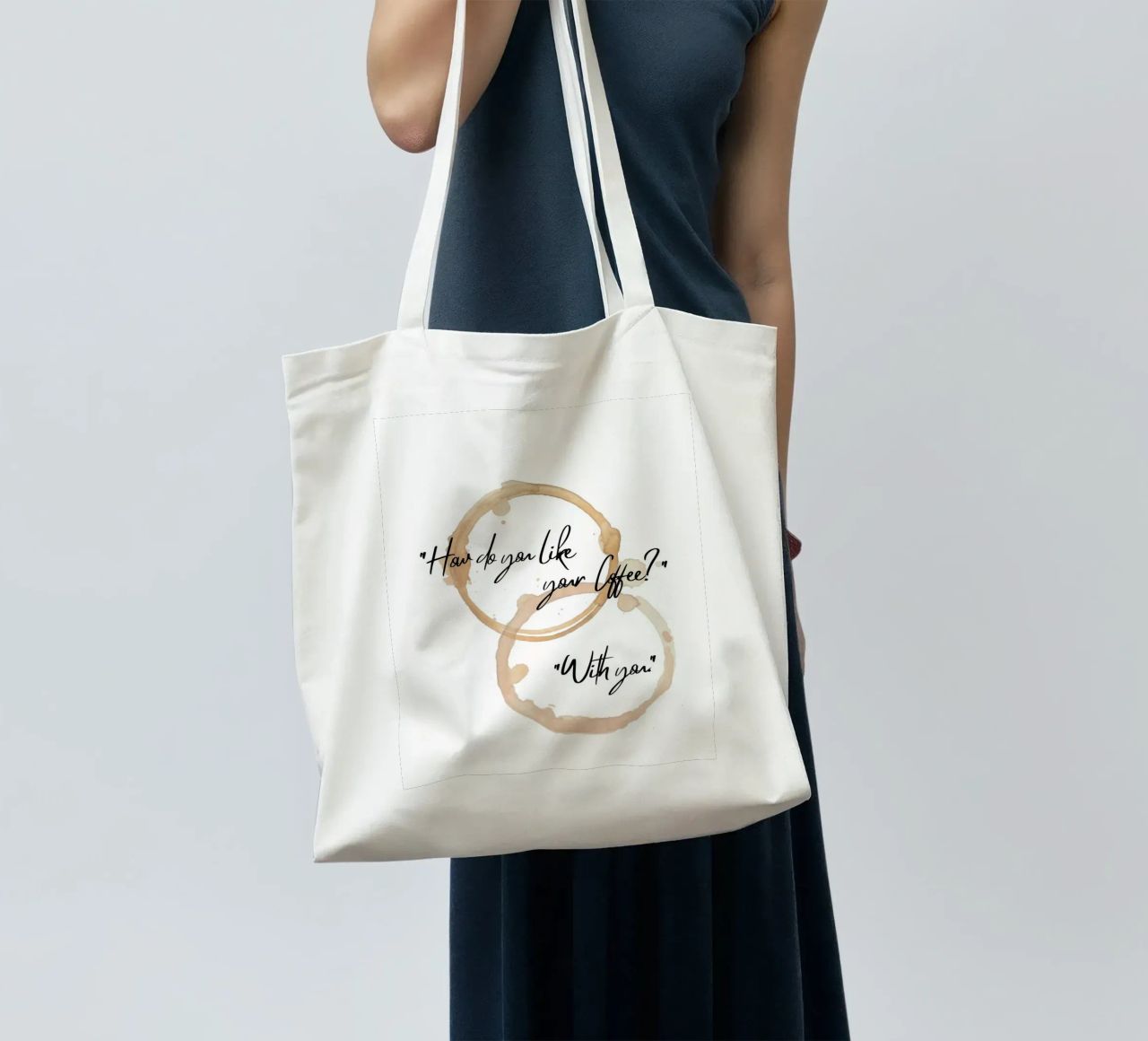"Come ti piace il tuo caffè?". "Con te". II borsa in juta da ArtDesign by KBK