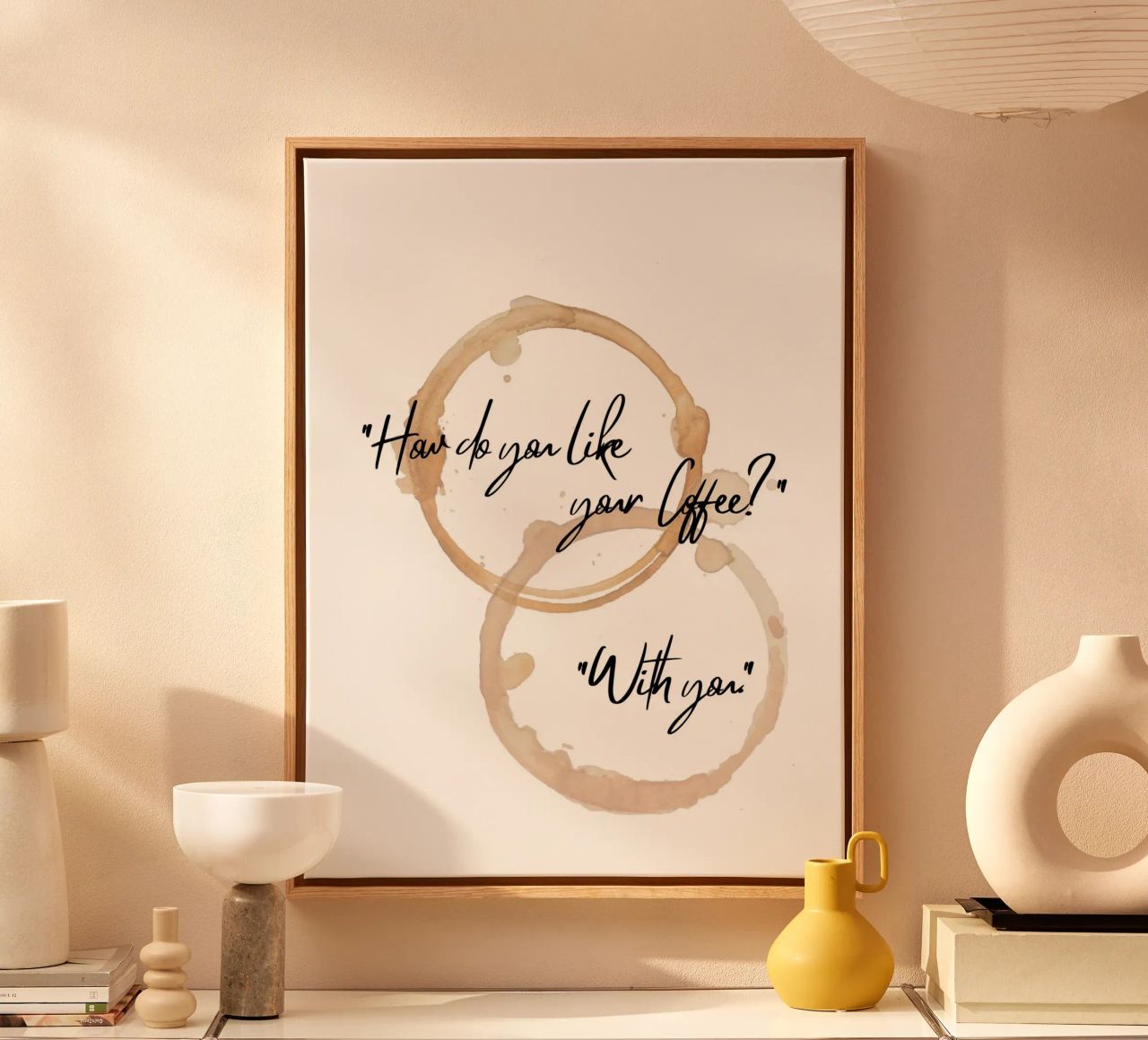 "Come ti piace il tuo caffè?". "Con te". II tela da ArtDesign by KBK