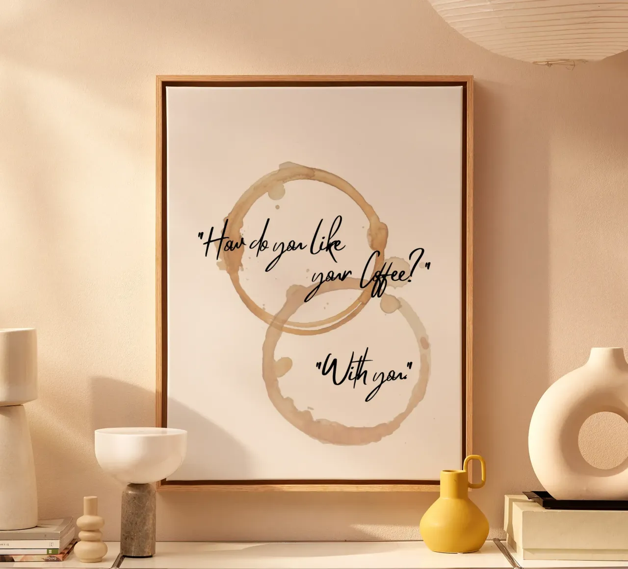 "How do you like your Coffee?" "With you." II canvas by ArtDesign by KBK