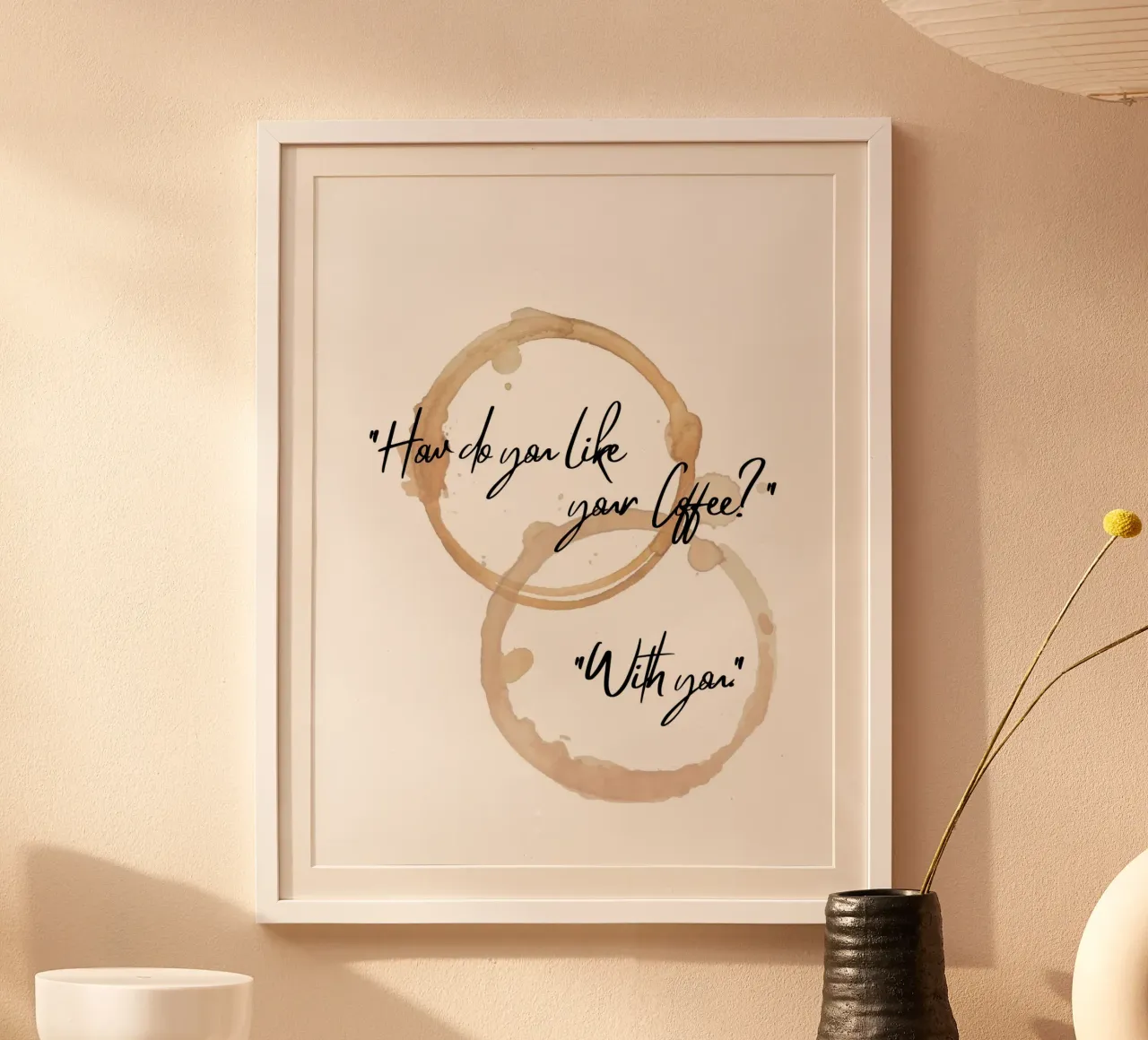 "Come ti piace il tuo caffè?". "Con te". II carta hahnemühle da ArtDesign by KBK
