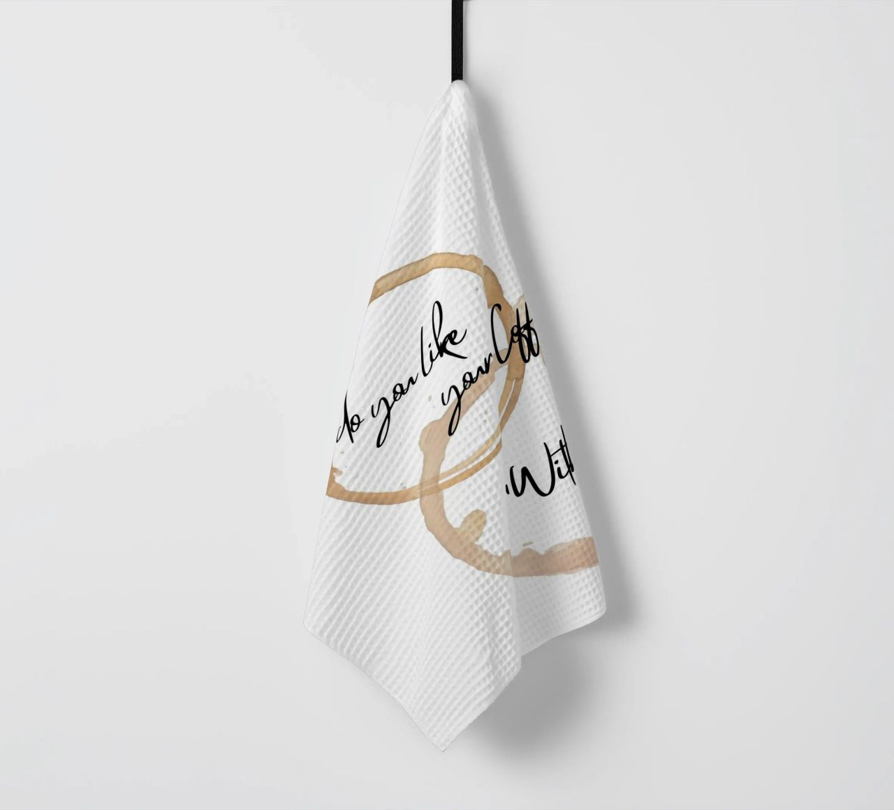 "Come ti piace il tuo caffè?". "Con te". II canovaccio da cucina da ArtDesign by KBK