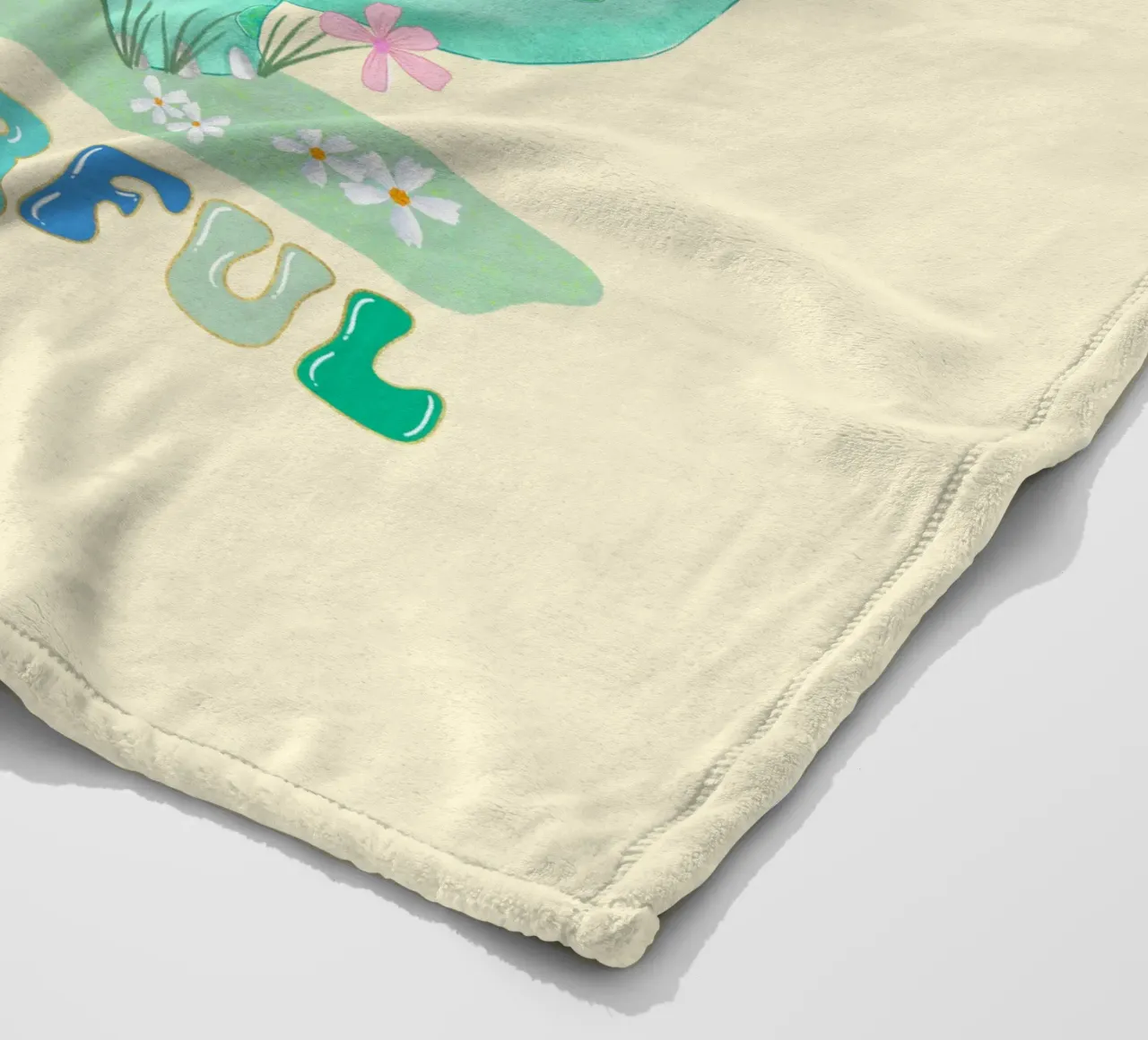 Be Cheeky, Wild and Wonderful. Süßer Dinosaurier, Regenbogen Fleecedecke von CalliLetters