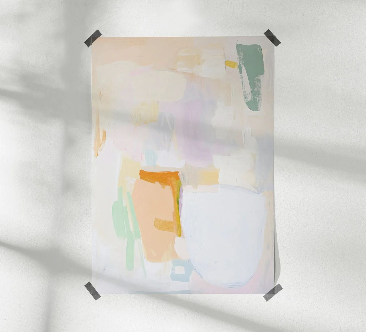 Abstrakt Beige Licht Dekor Beige Formen Poster von Euphoria Theresa