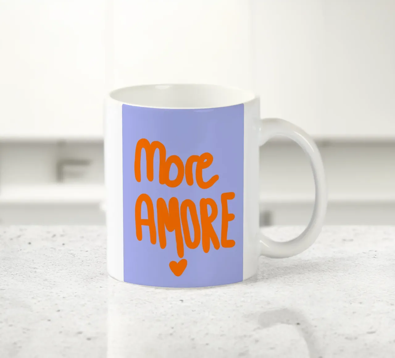 Mon Amore Lila orange tazza in ceramica da Hej Ibiza by Ute Arnold