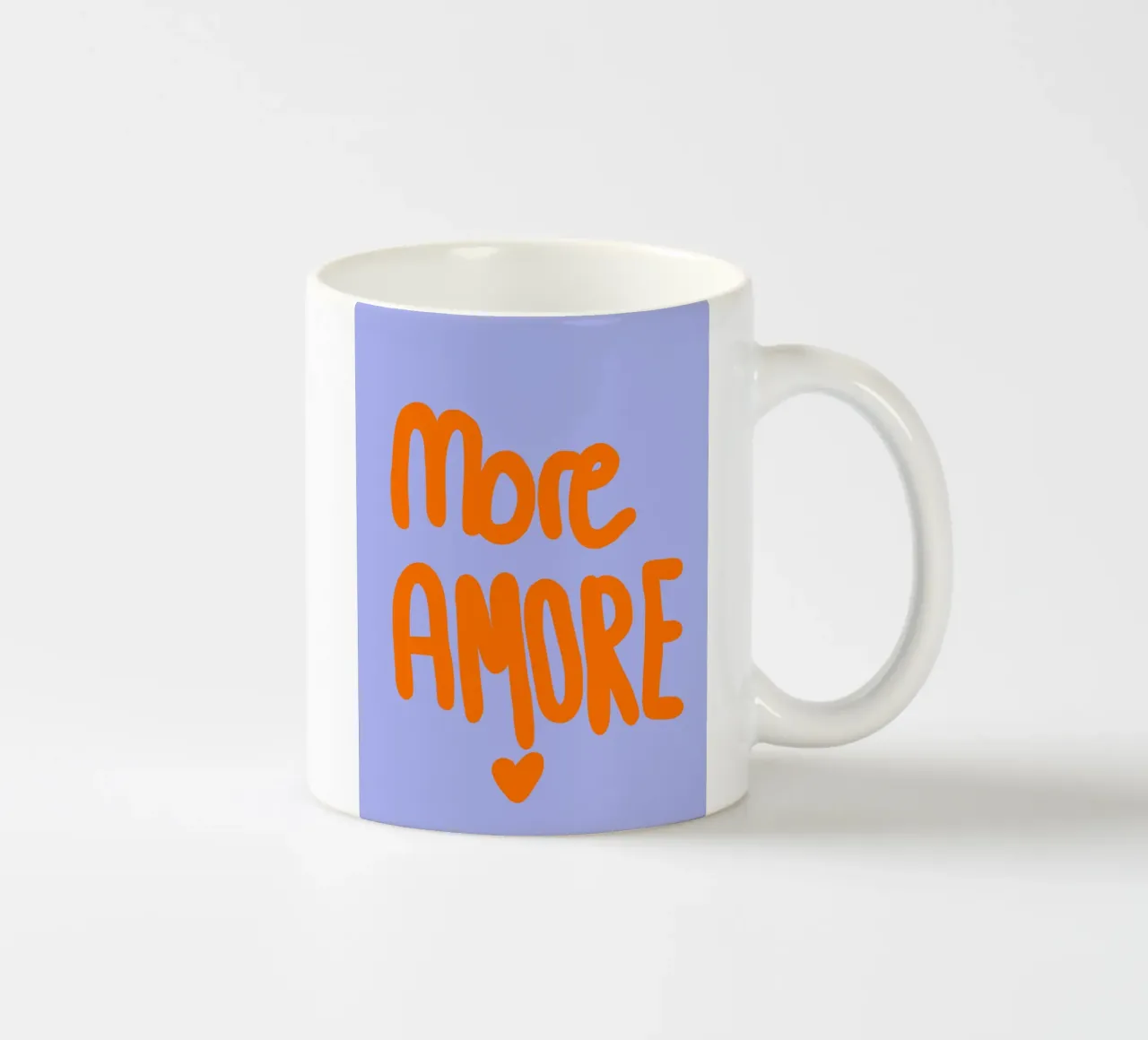 Mon Amore Lila orange tazza in ceramica da Hej Ibiza by Ute Arnold