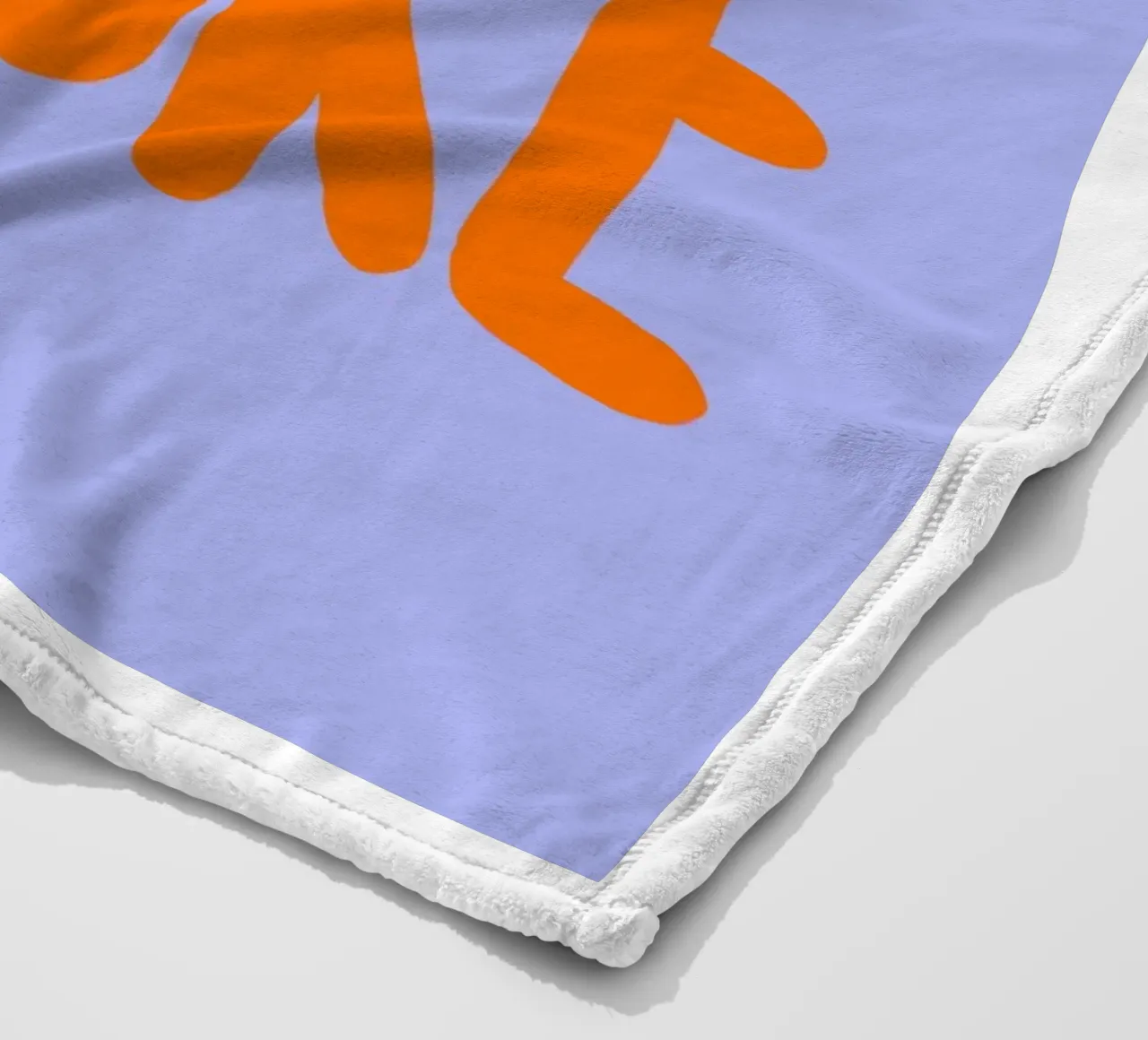 Mon Amore Lila orange coperta in pile da Hej Ibiza by Ute Arnold