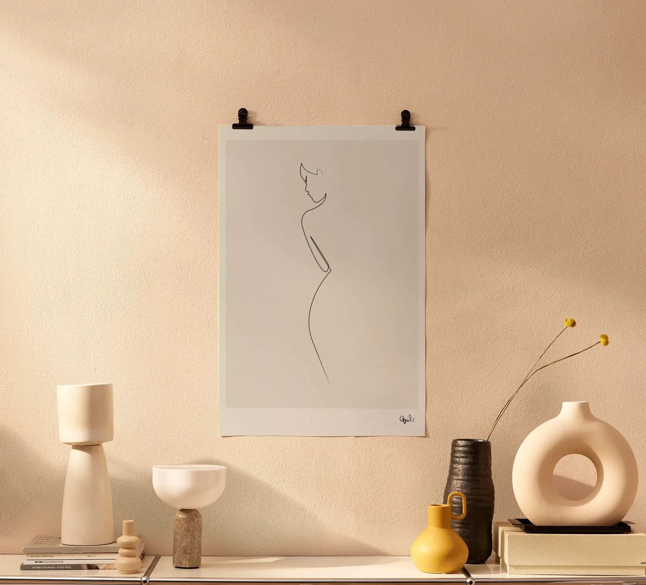 One Line Nude Poster von Quibe