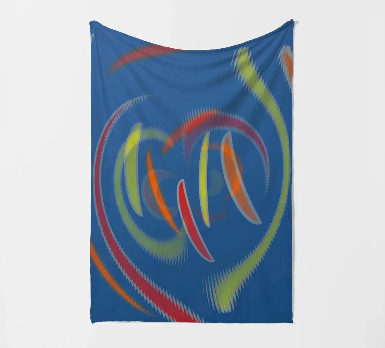 Abstract geometric wavy pattern fleece blanket by Something for you