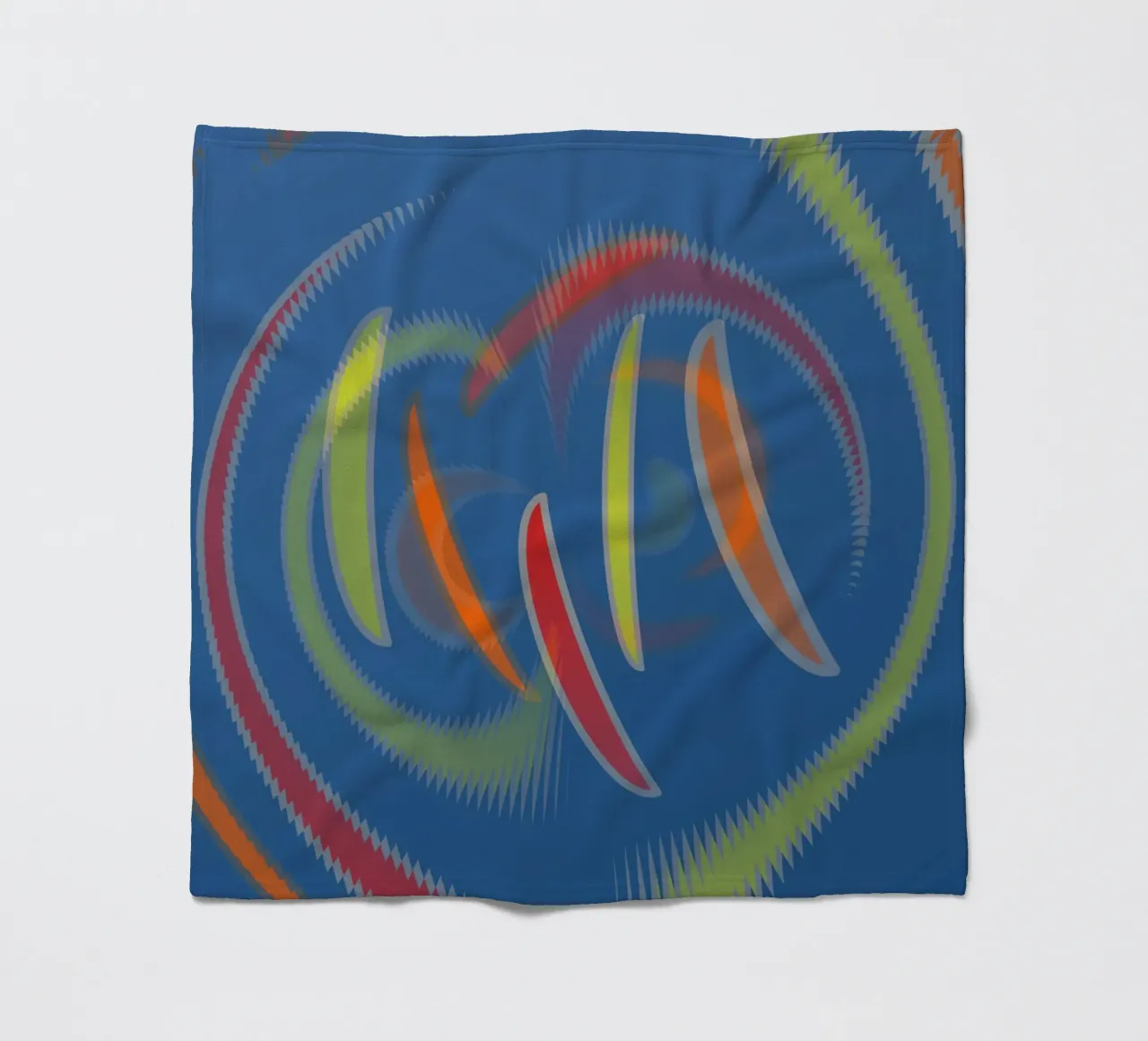 Abstract geometric wavy pattern fleece blanket by Something for you