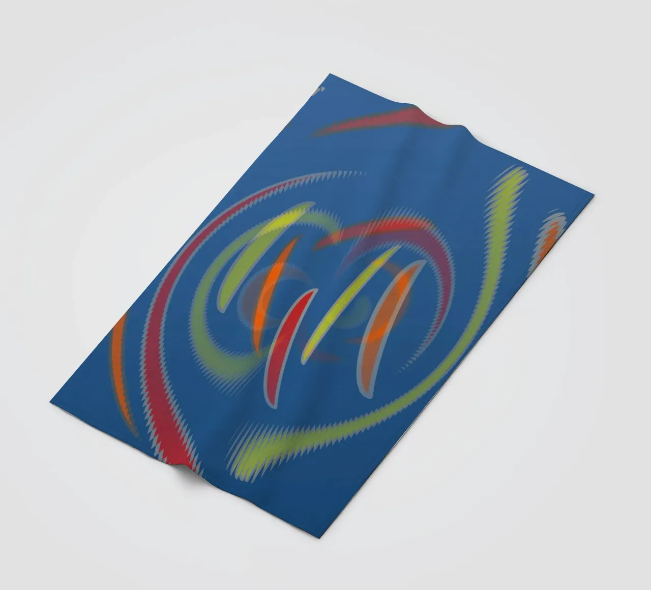 Abstract geometric wavy pattern fleece blanket by Something for you