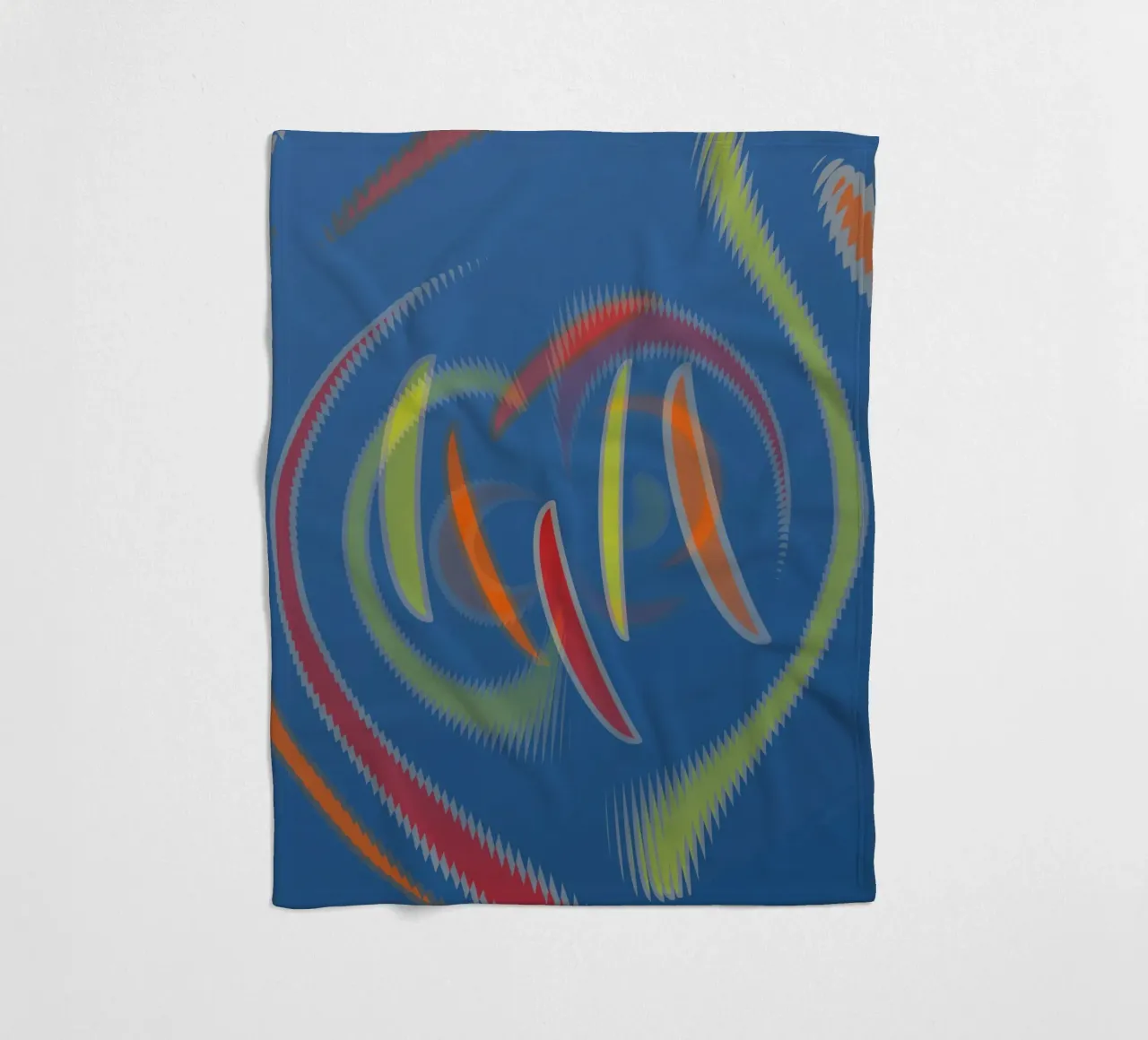Abstract geometric wavy pattern fleece blanket by Something for you