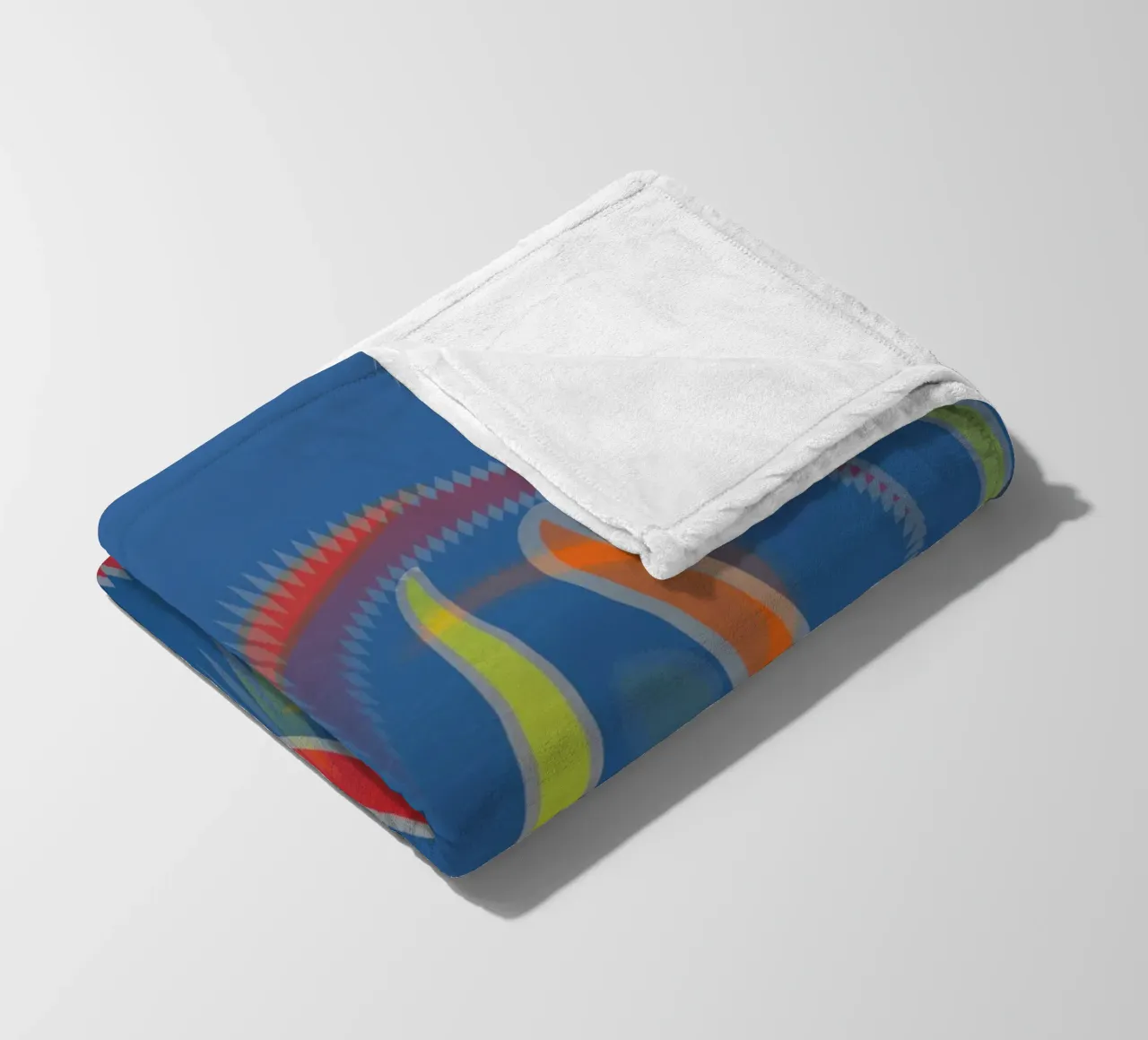 Abstract geometric wavy pattern fleece blanket by Something for you