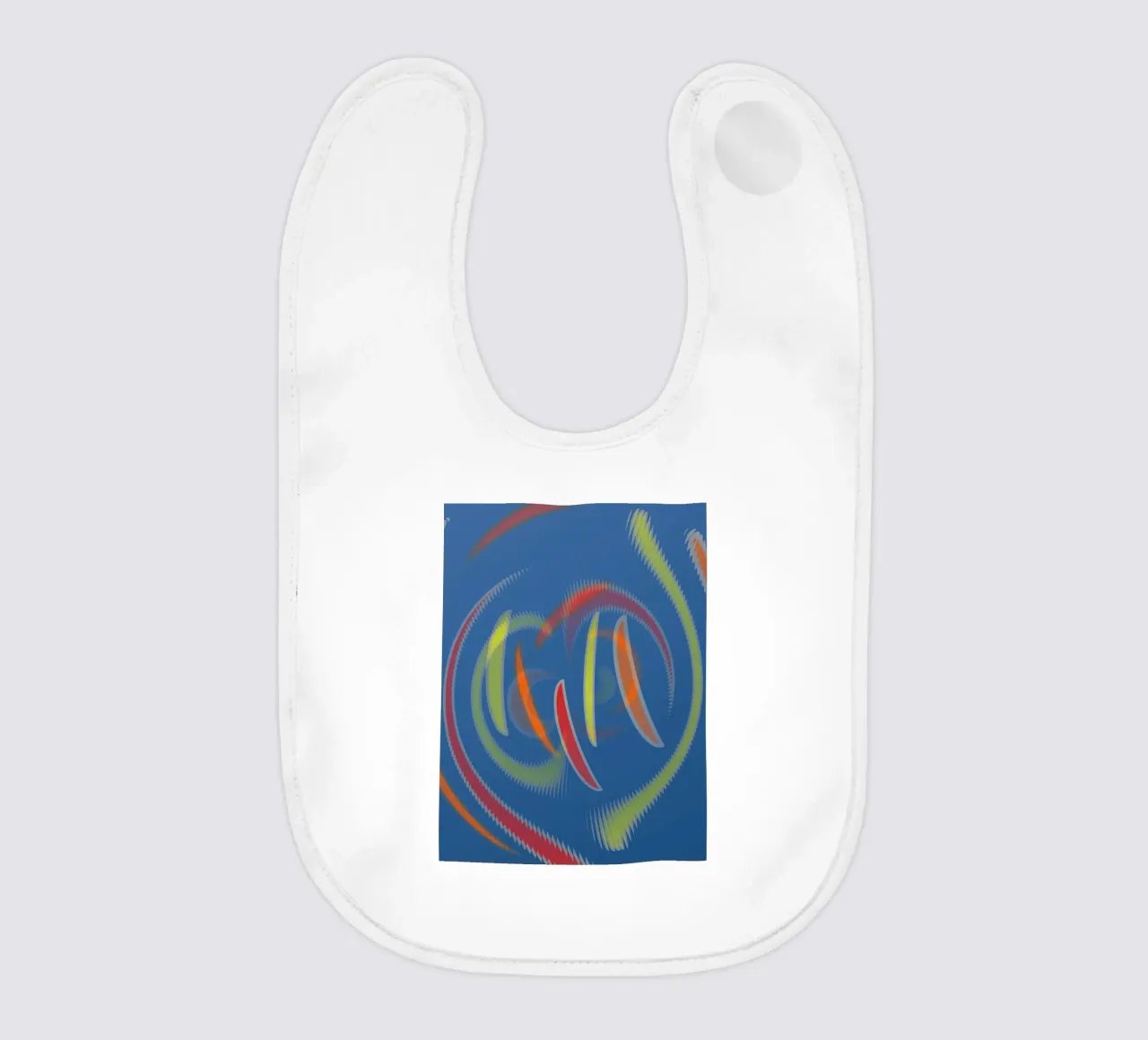 Abstract geometric wavy pattern baby bib by Something for you