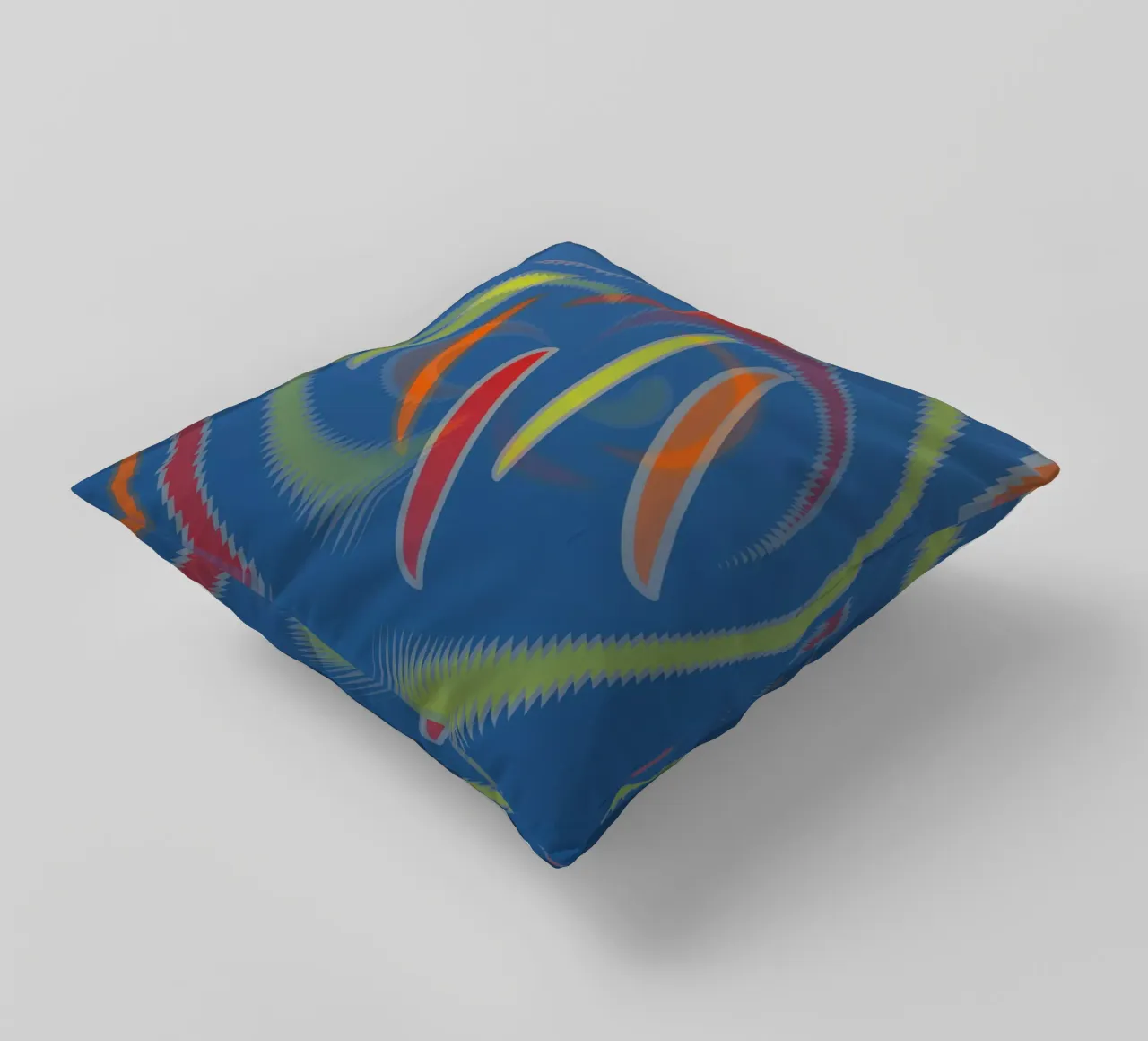 Motif géométrique abstrait en forme de vague coussin de Something for you