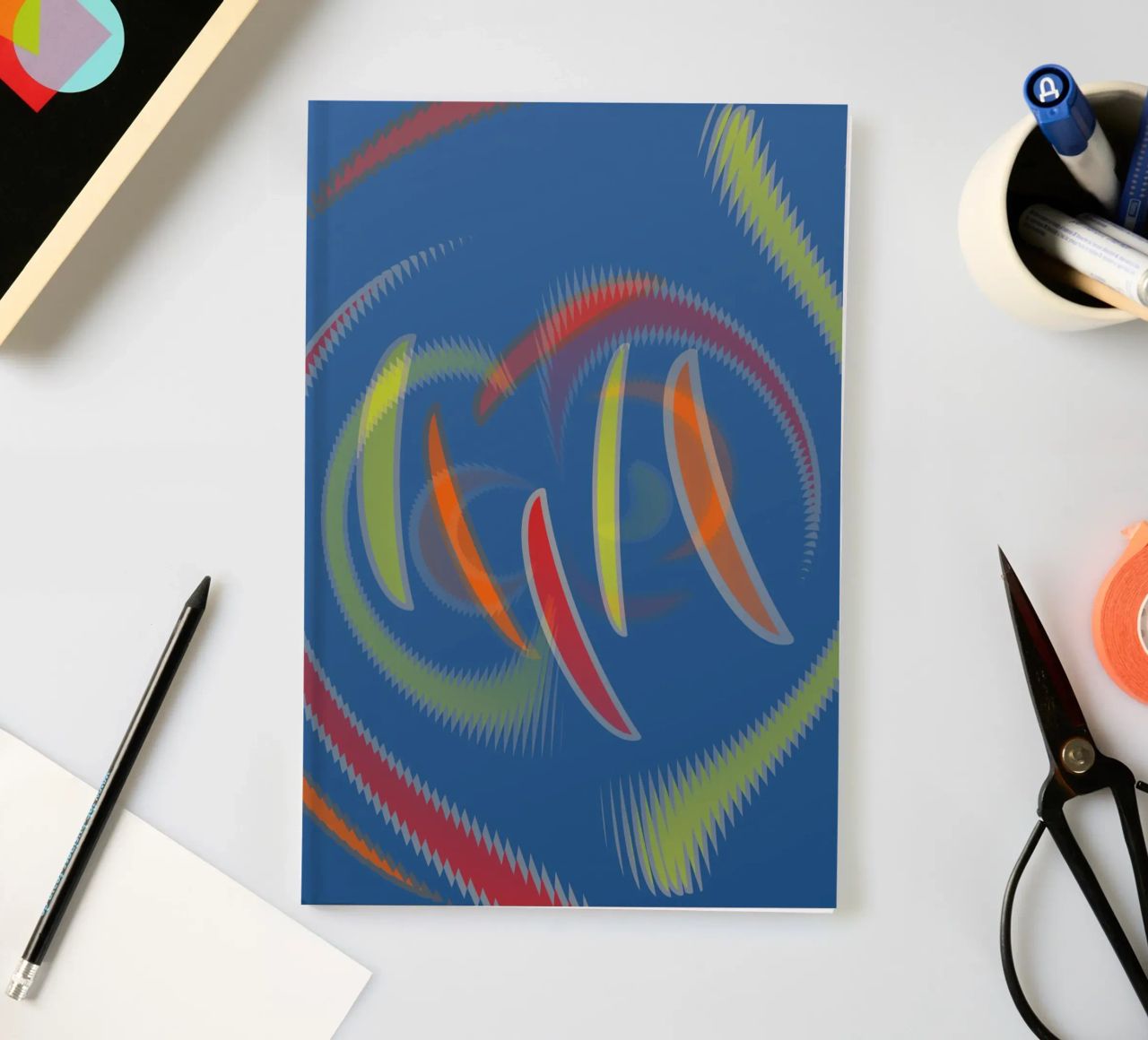 Abstract geometric wavy pattern notebook by Something for you