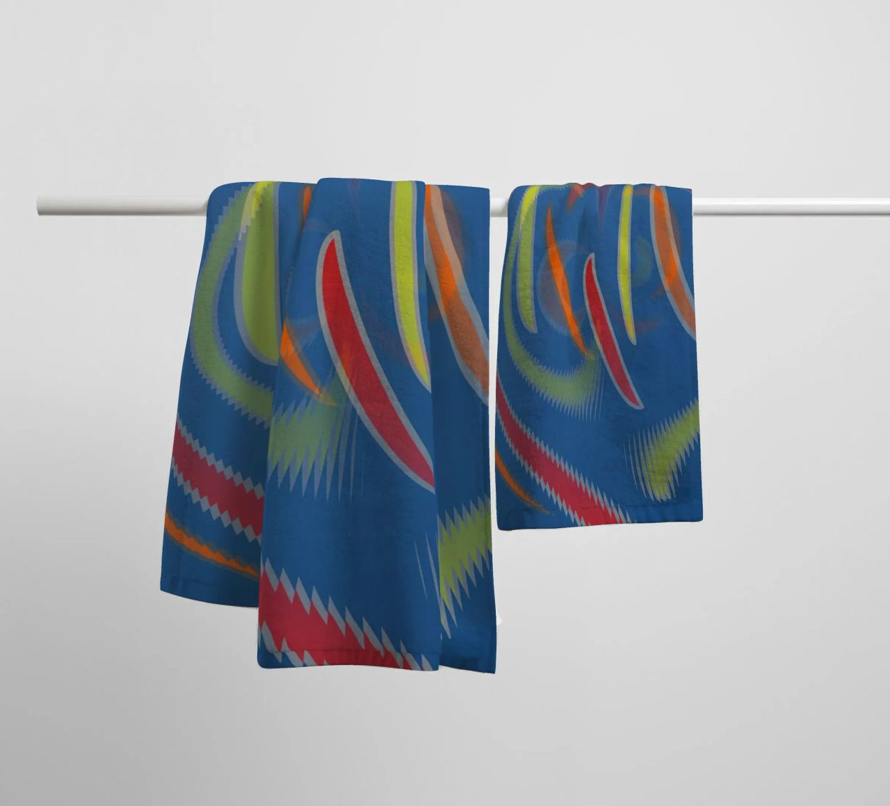 Abstract geometrisch golvend patroon badhanddoek van Something for you