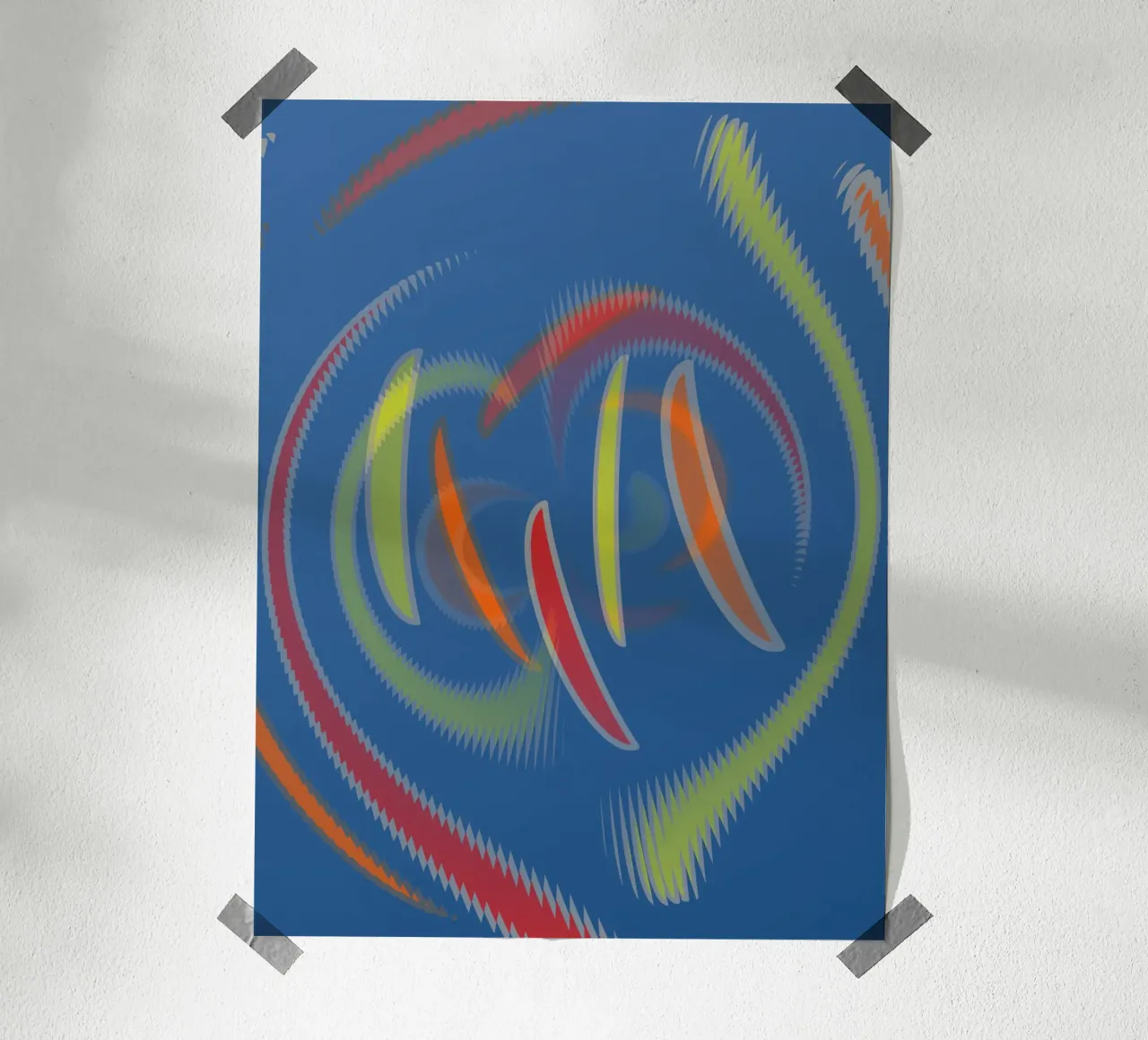 Abstract geometric wavy pattern hahnemühle by Something for you